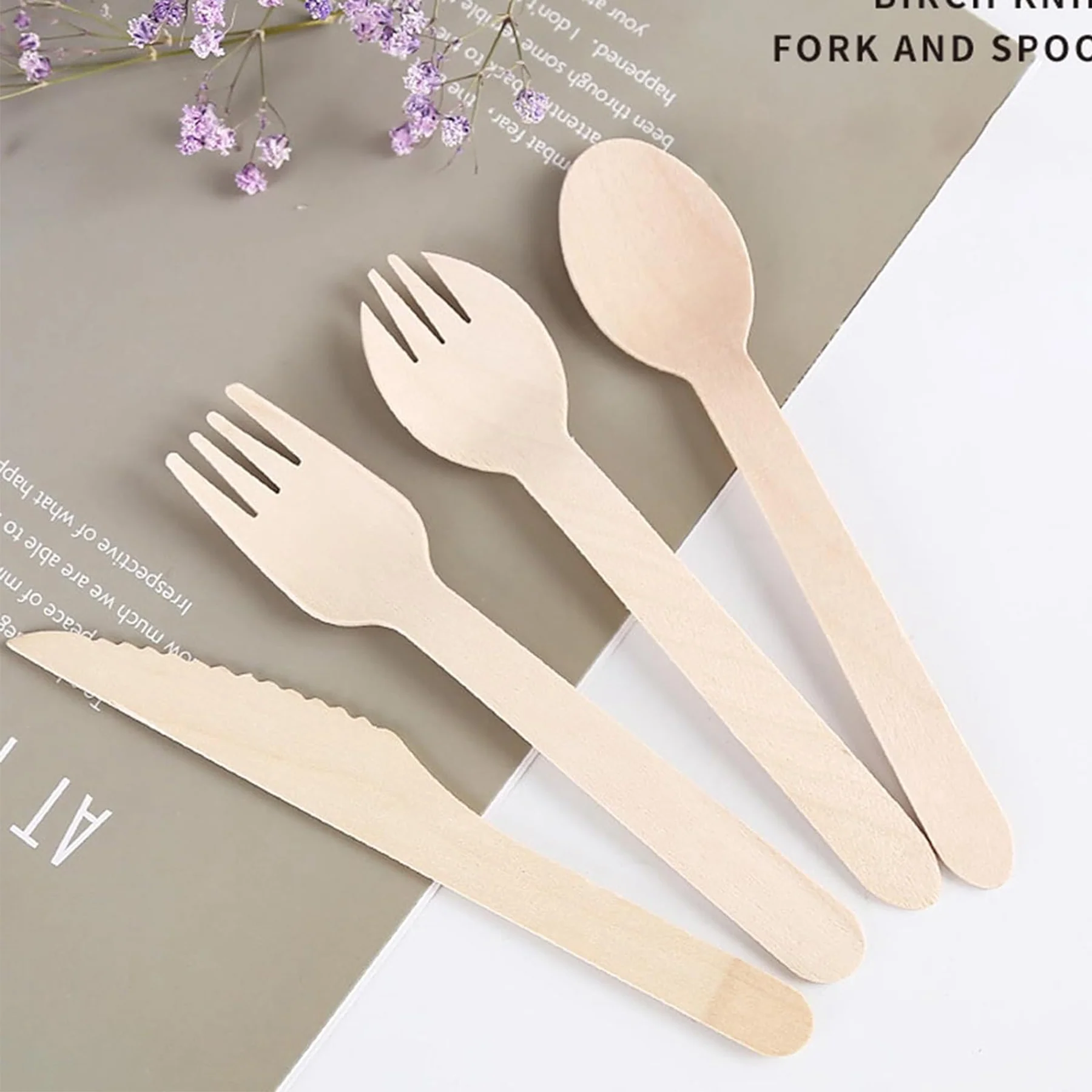 Disposable Wooden Outdoor Eco-Friendly Dining Utensils