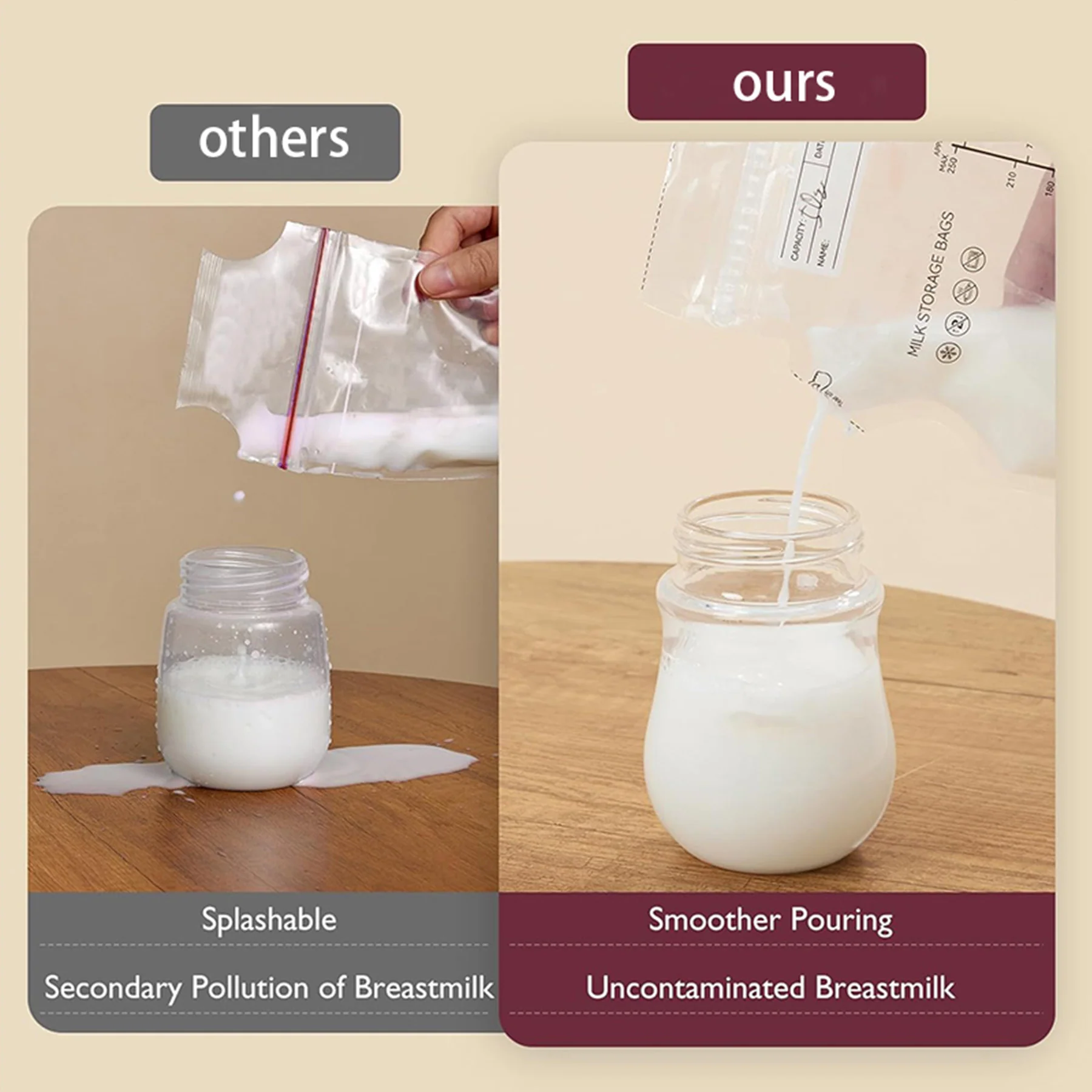 30PCS Disposable Portable Breast Milk Storage Bags