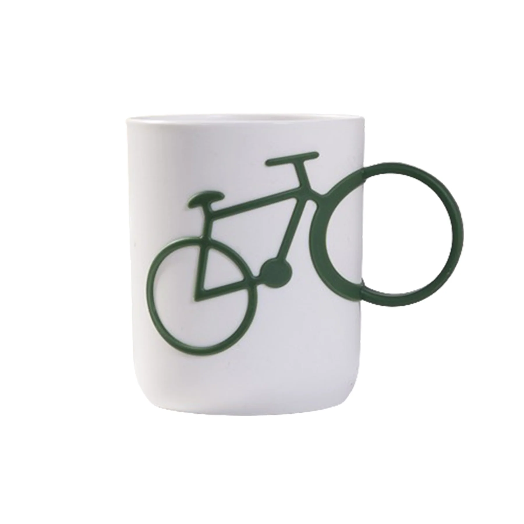 Plastic Couple Cup Bicycle Handle Shaped Toothbrush Cup Mug