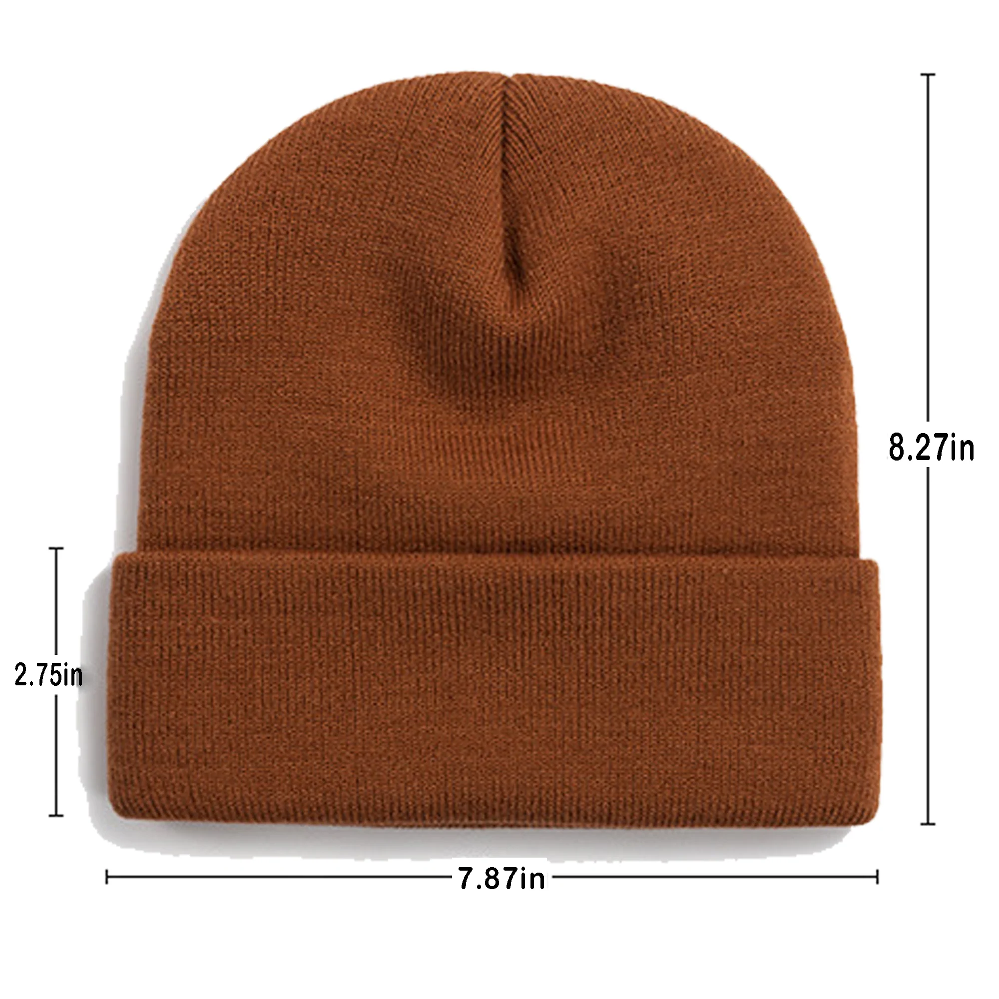 Soft Slouchy Winter Knitted Cuffed Beanie