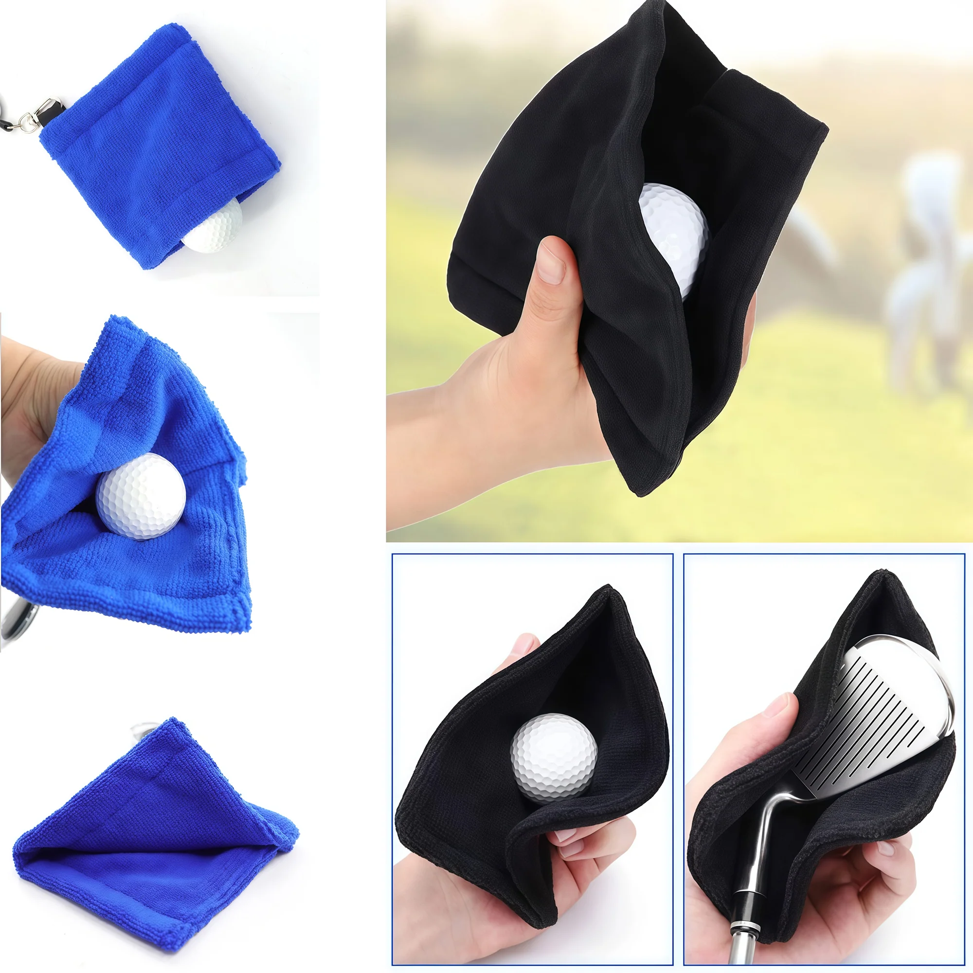 Golf Towel with Retractable Keychain