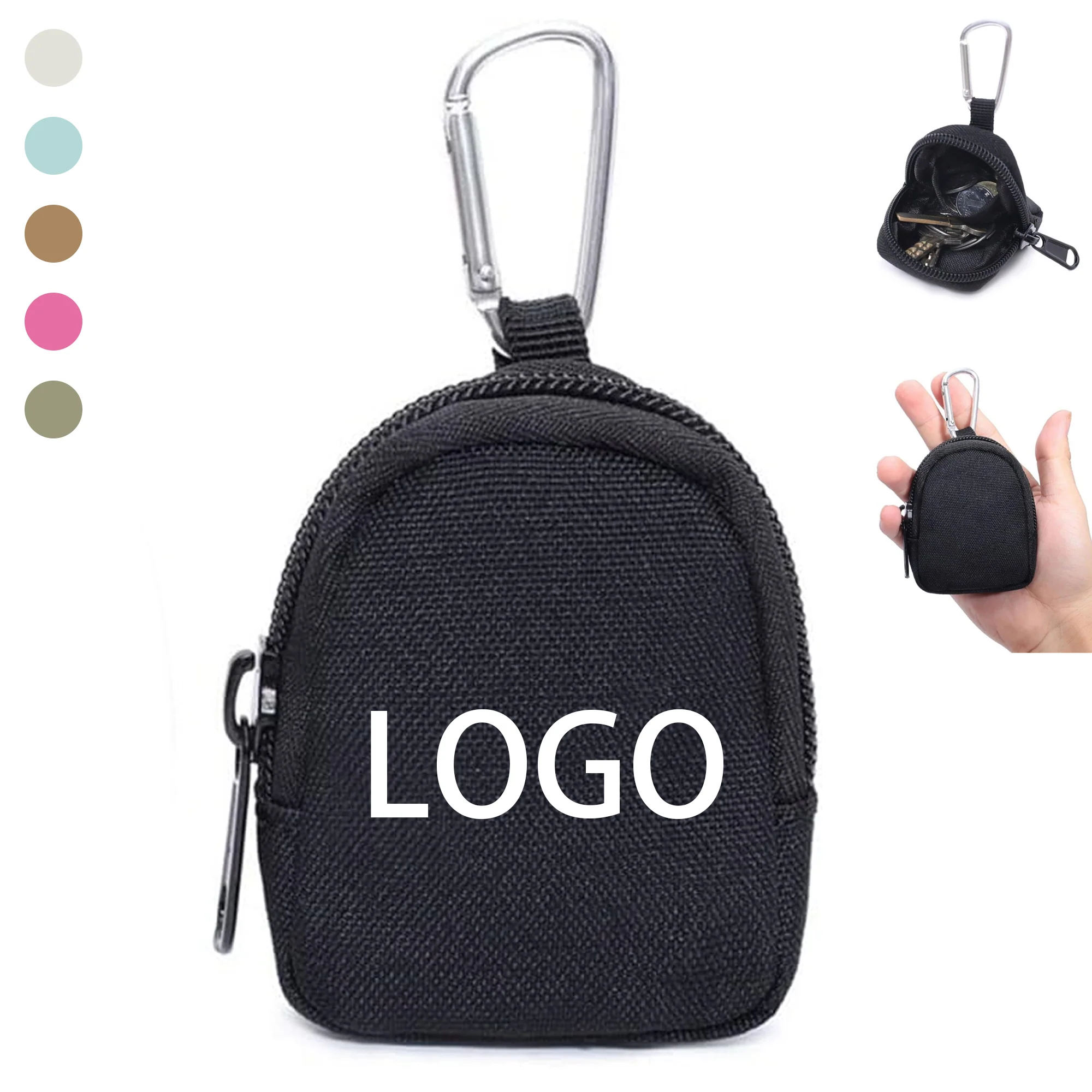 Mini Coin Purse With Carabiner
