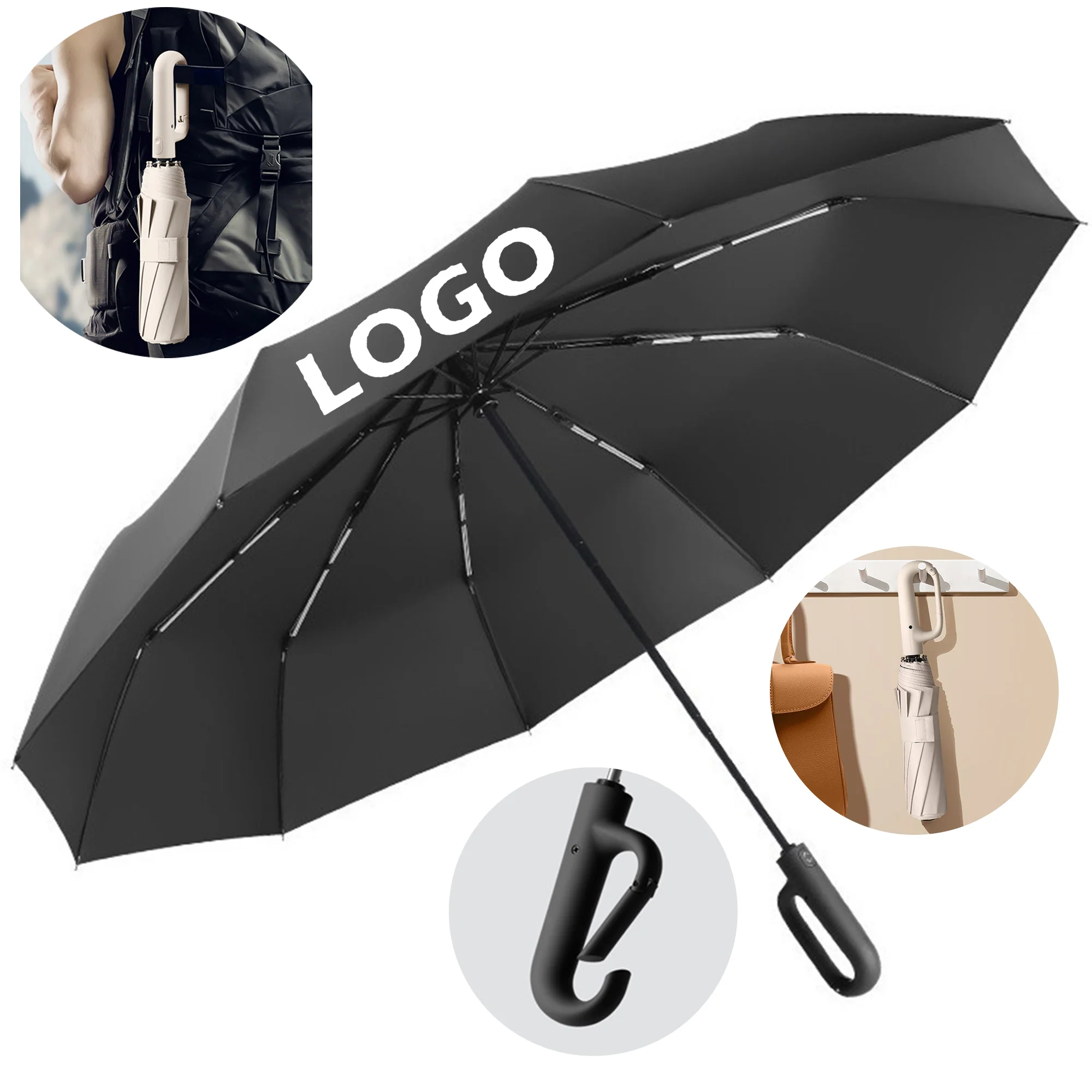 Ring Buckle Fully Automatic Anti-Ultraviolet Umbrella