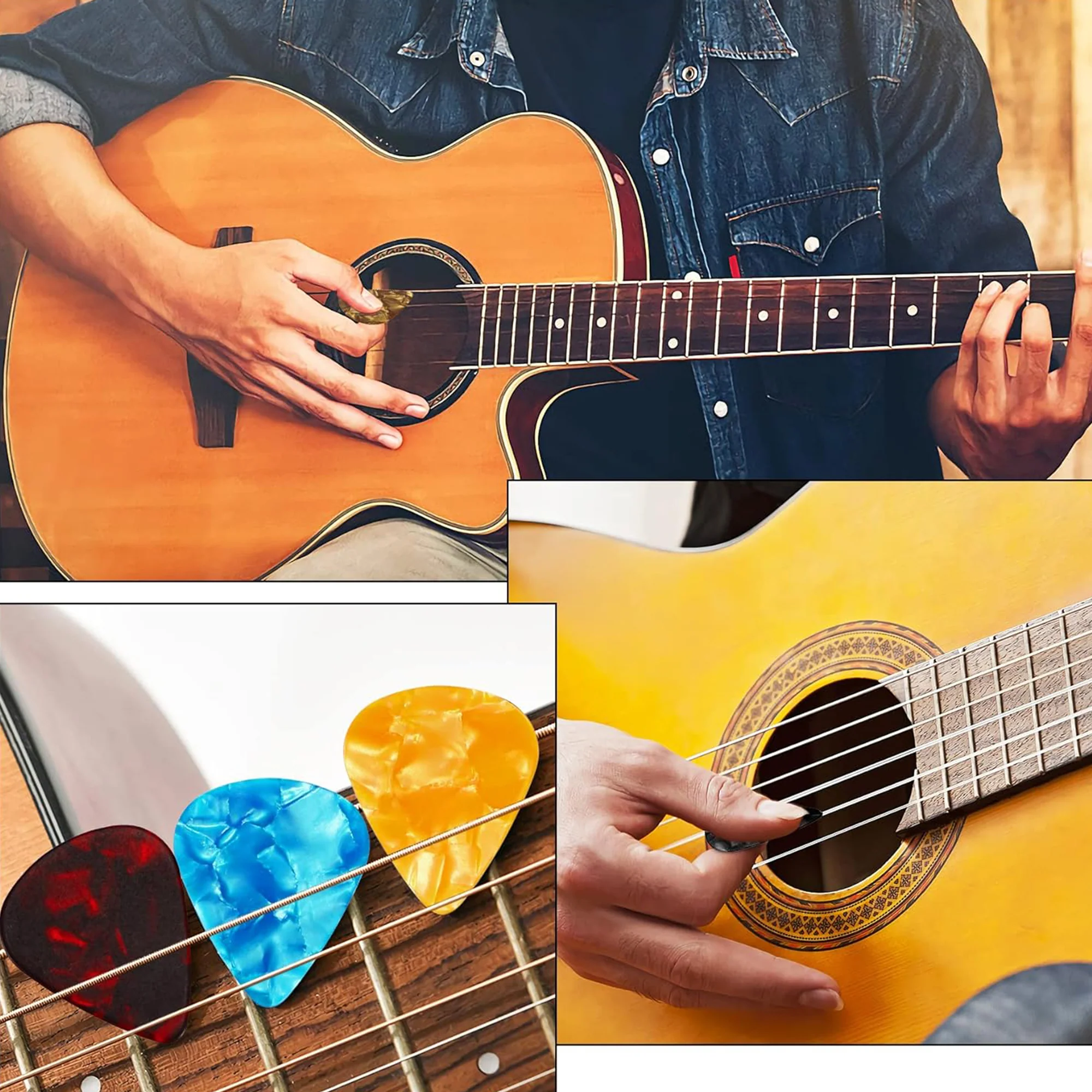 0.5/0.75/1.0mm Celluloid Guitar Picks Plectrums