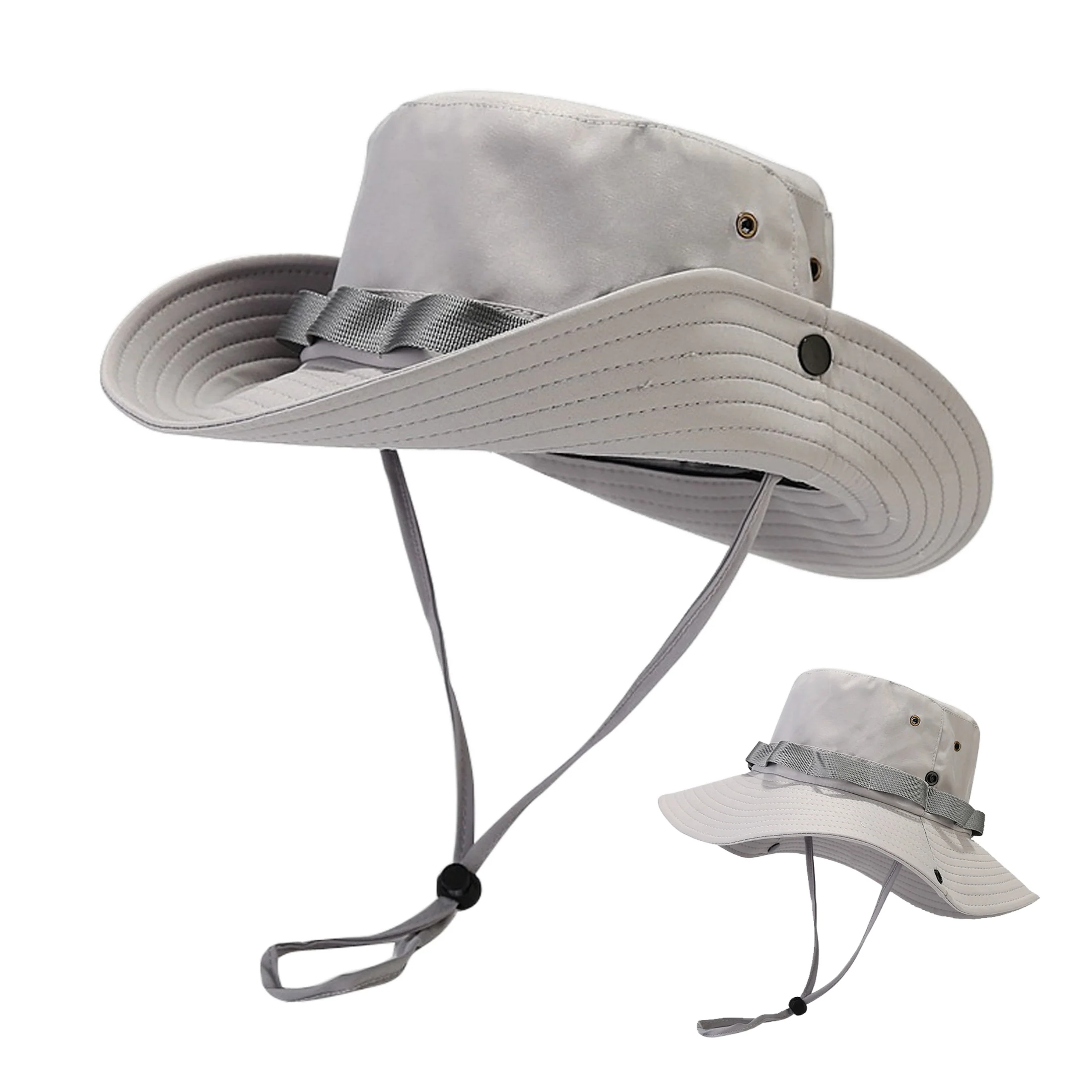 Sun Hat Wide Brim Boonie Hat with Drawstring