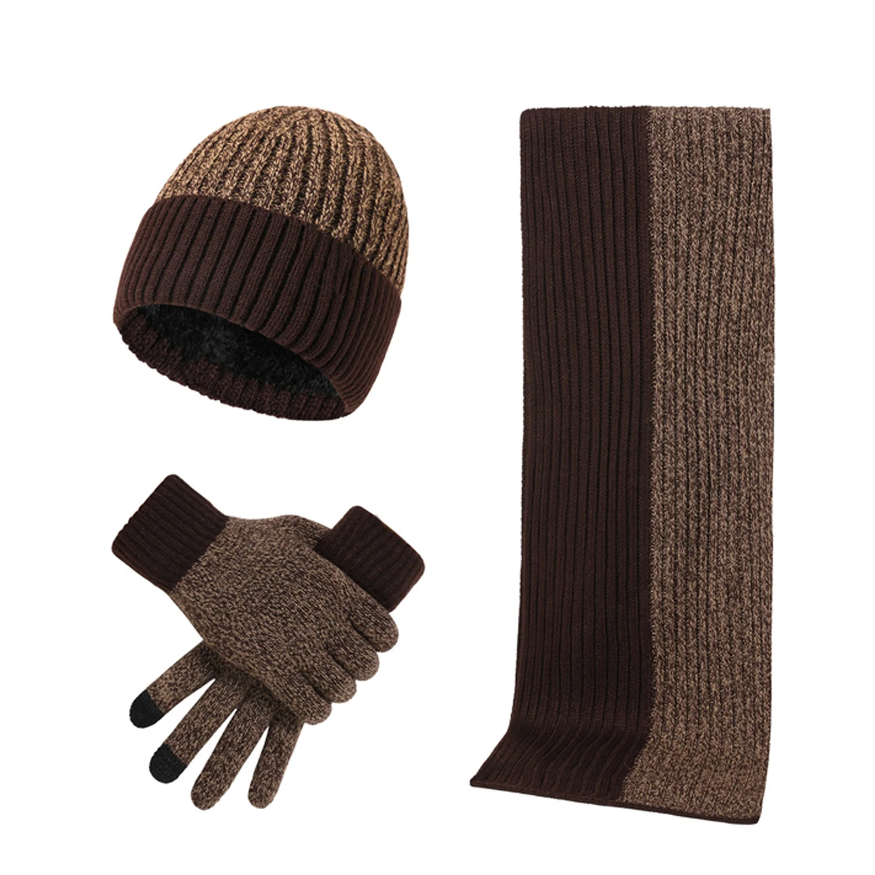 3 PCS Winter Hat Scarf Gloves Set