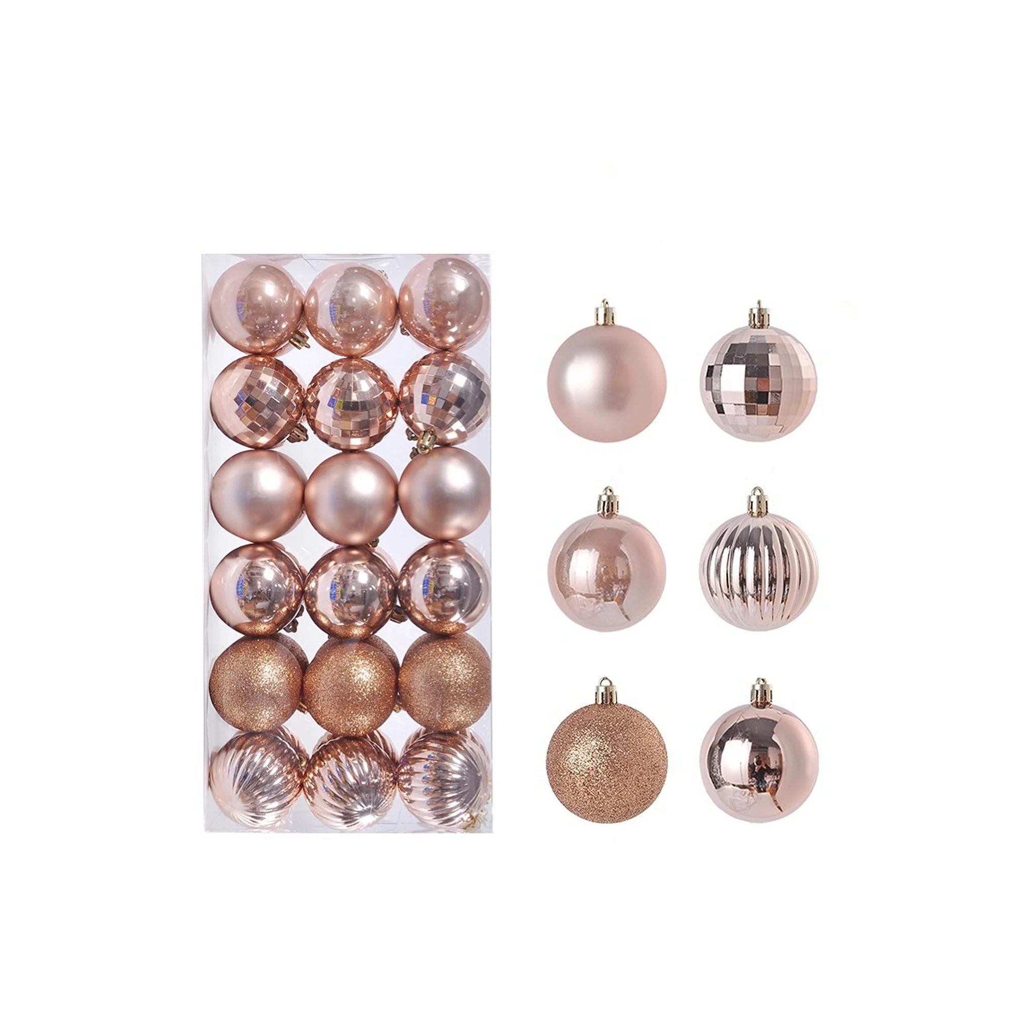 Christmas Tree Decorations 6 Styles Small Shatterproof Balls