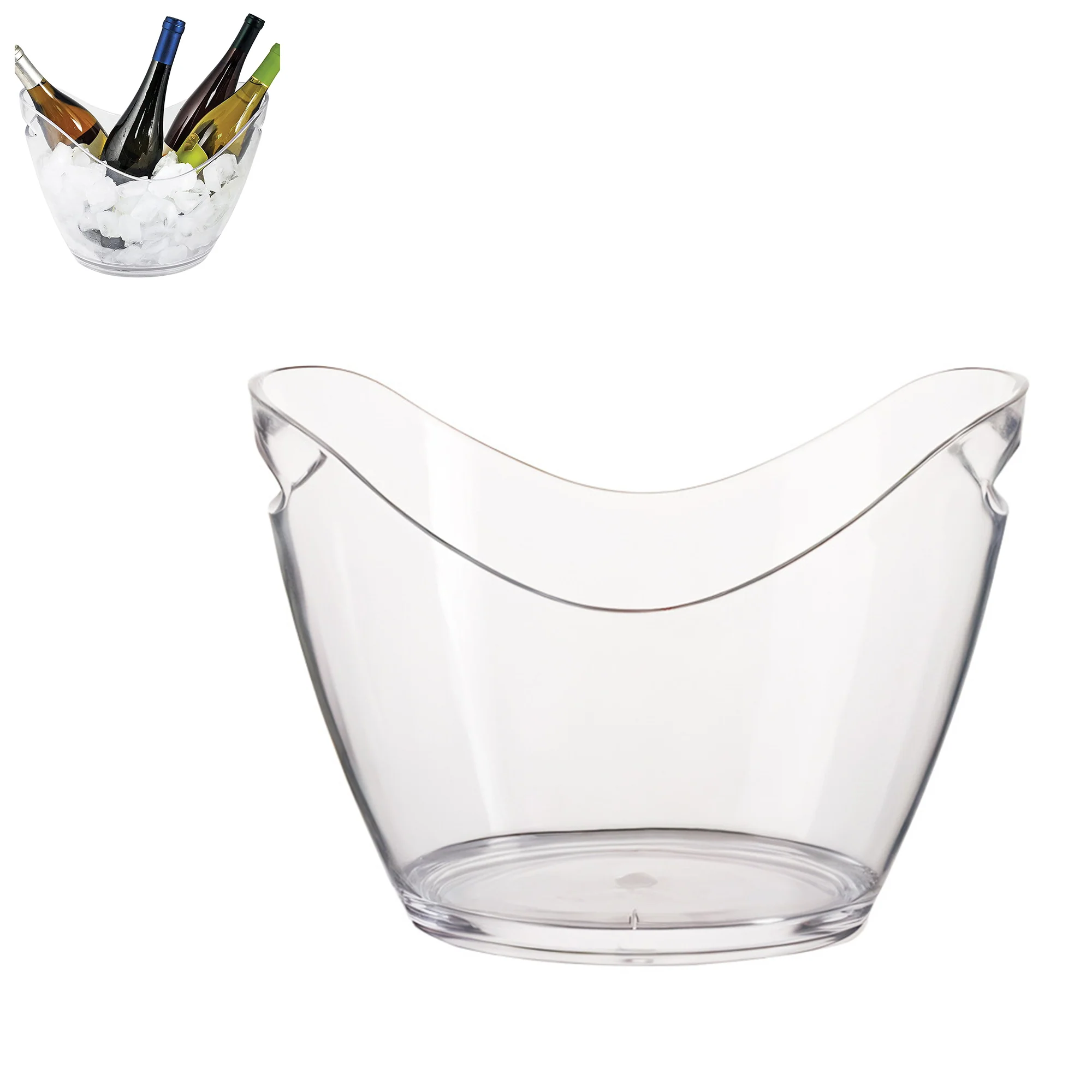 8L Large Ice Buckets Clear Acrylic