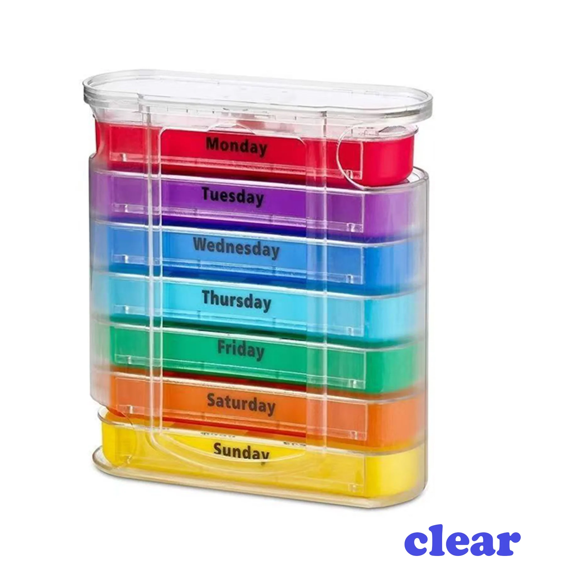 Weekly Stackable Pill Organizer Tower