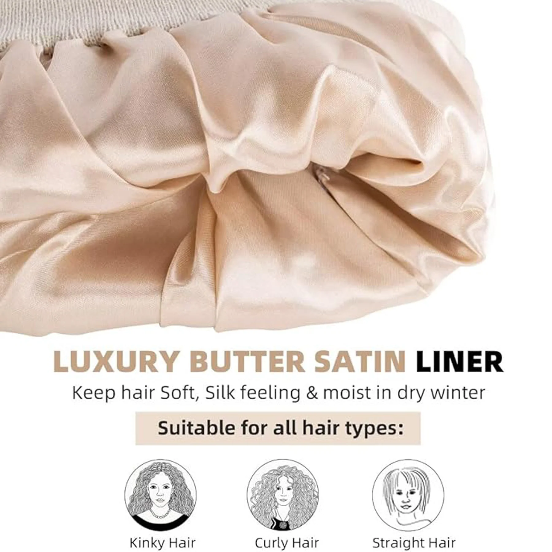 Satin Lined Winter Beanie Hats