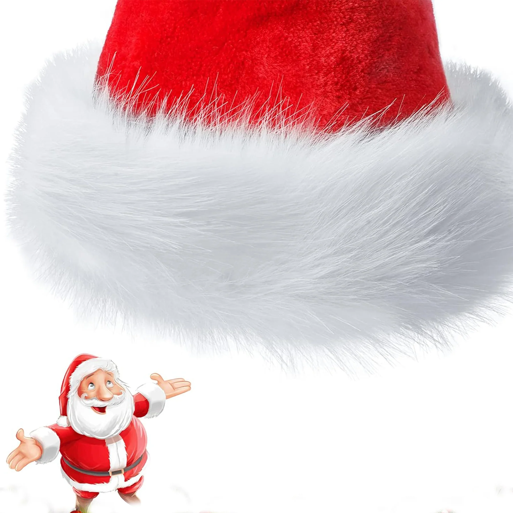 Unisex Velvet Christmas Hat for New Year