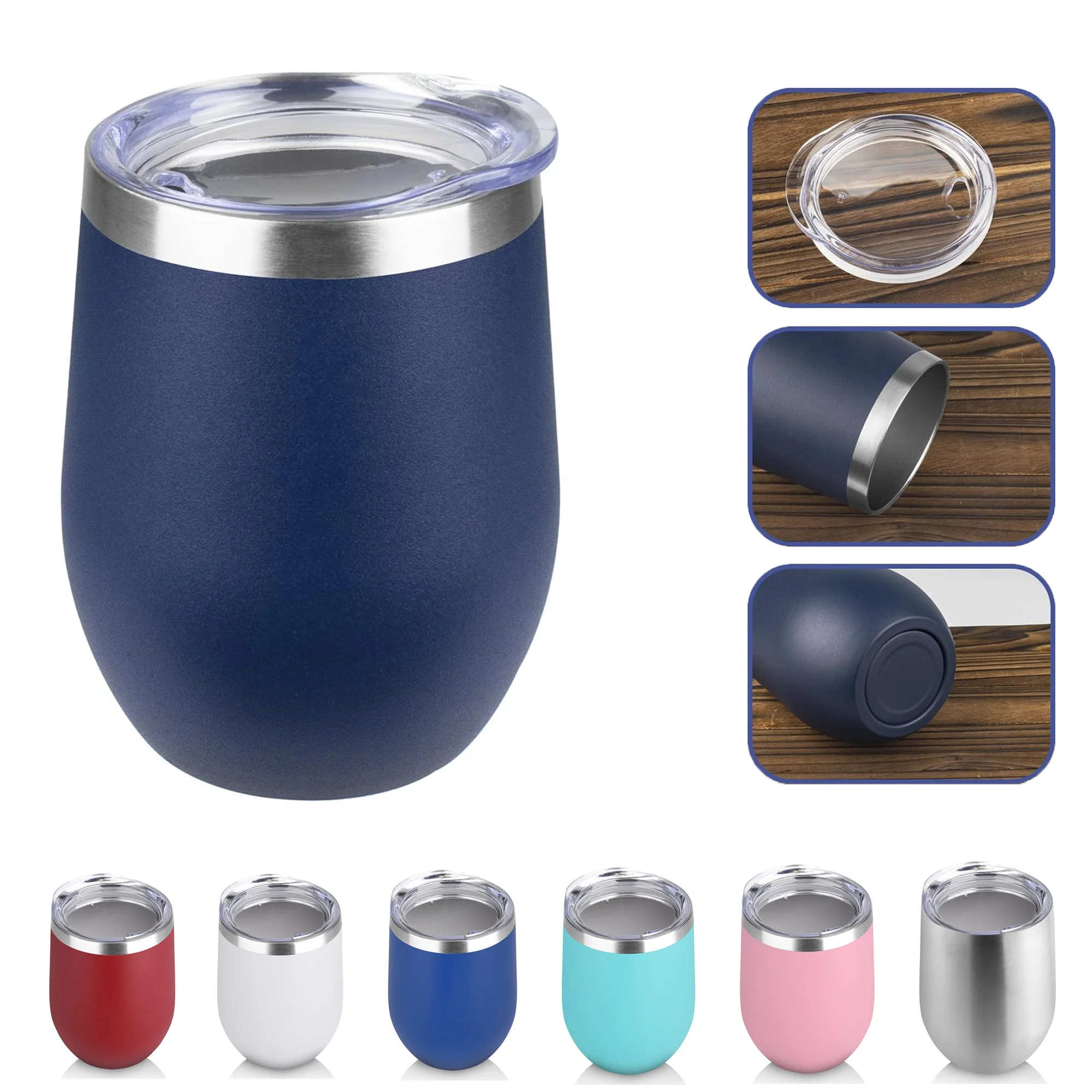 12oz Double Wall Stainless Steel Wine Tumbler