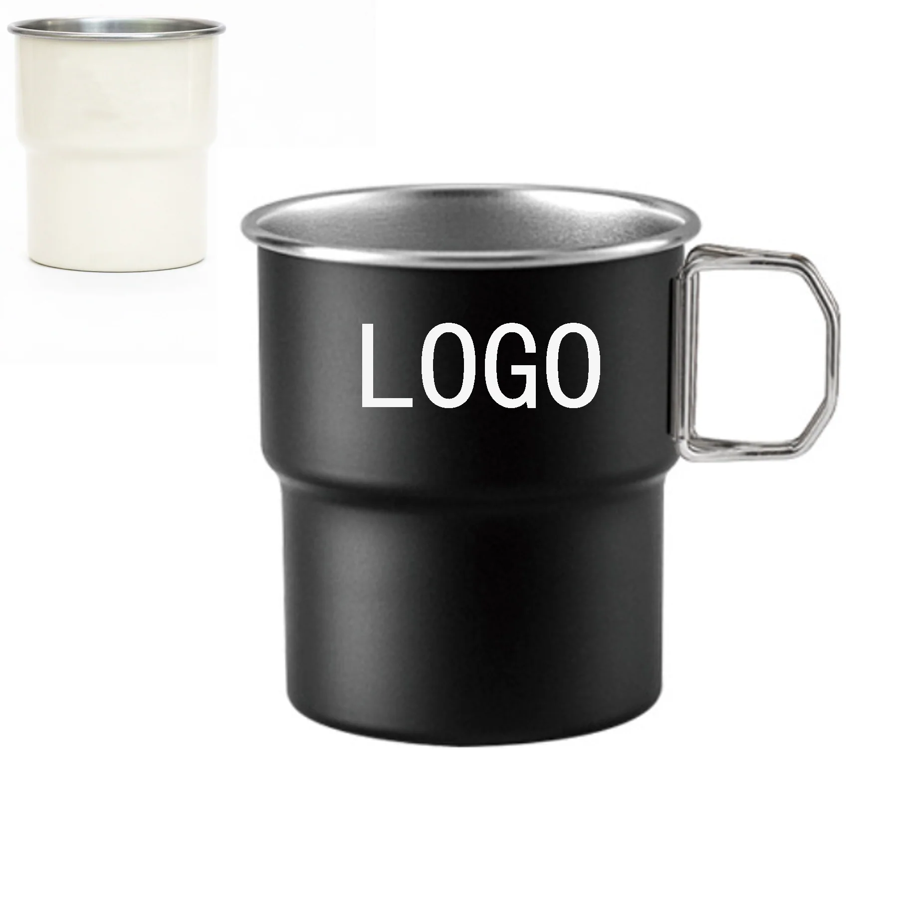 304 Stainless Steel Camping Mug With Handle