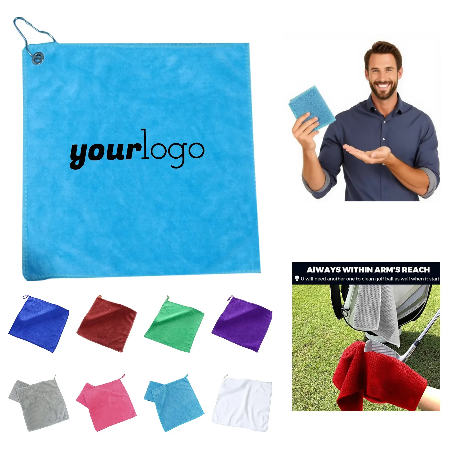 11.81" Microfiber Golf Towel