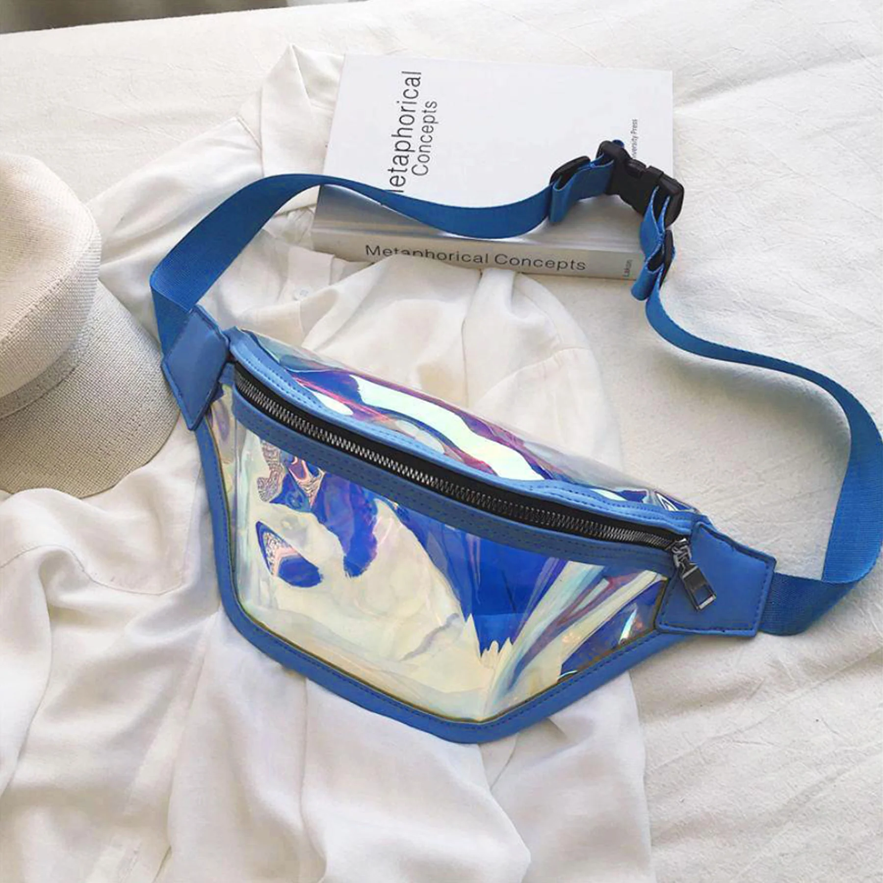 Pvc Transparent Waist Bag Clear Laser Fanny Pack