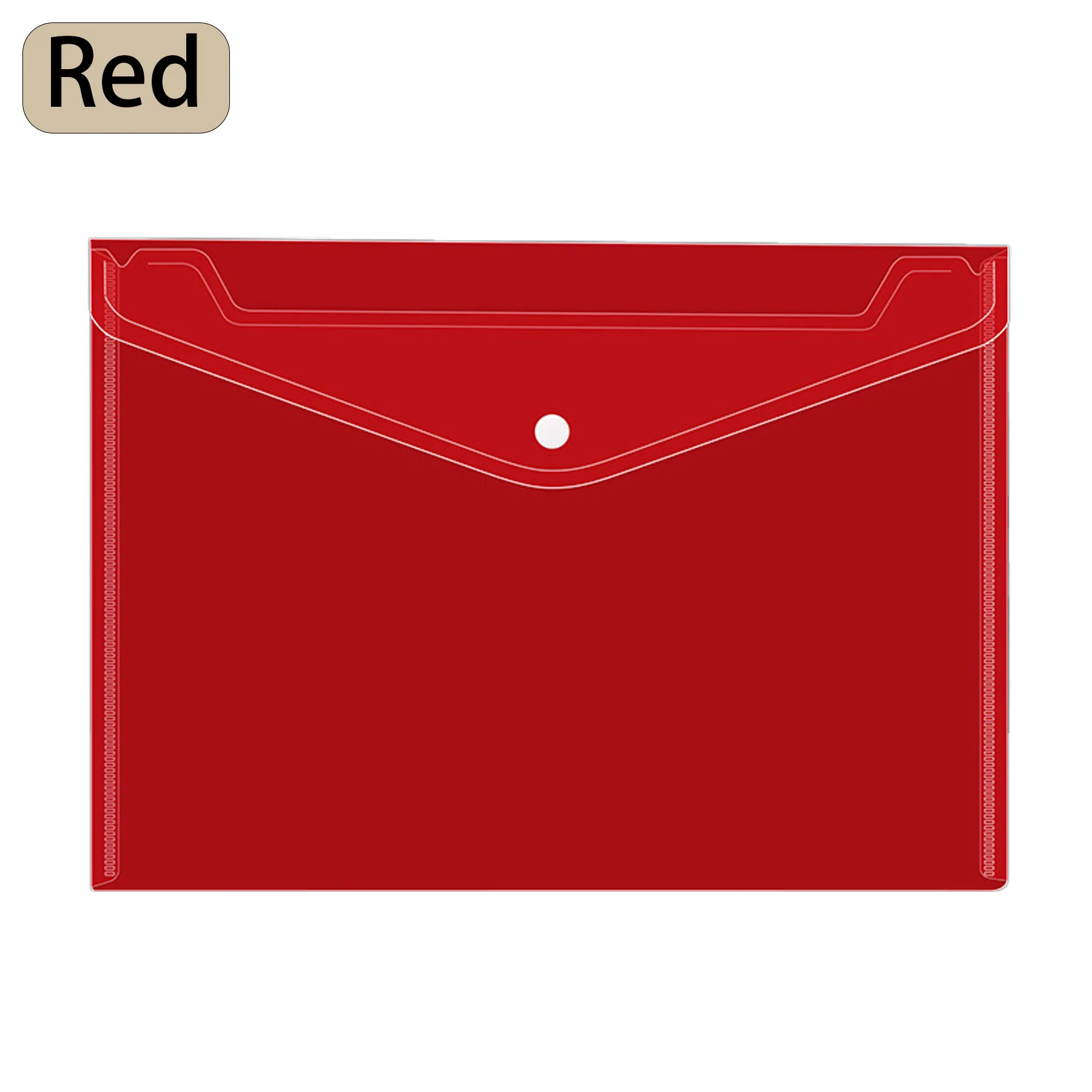 A4 Snap Button File Bag - Transparent