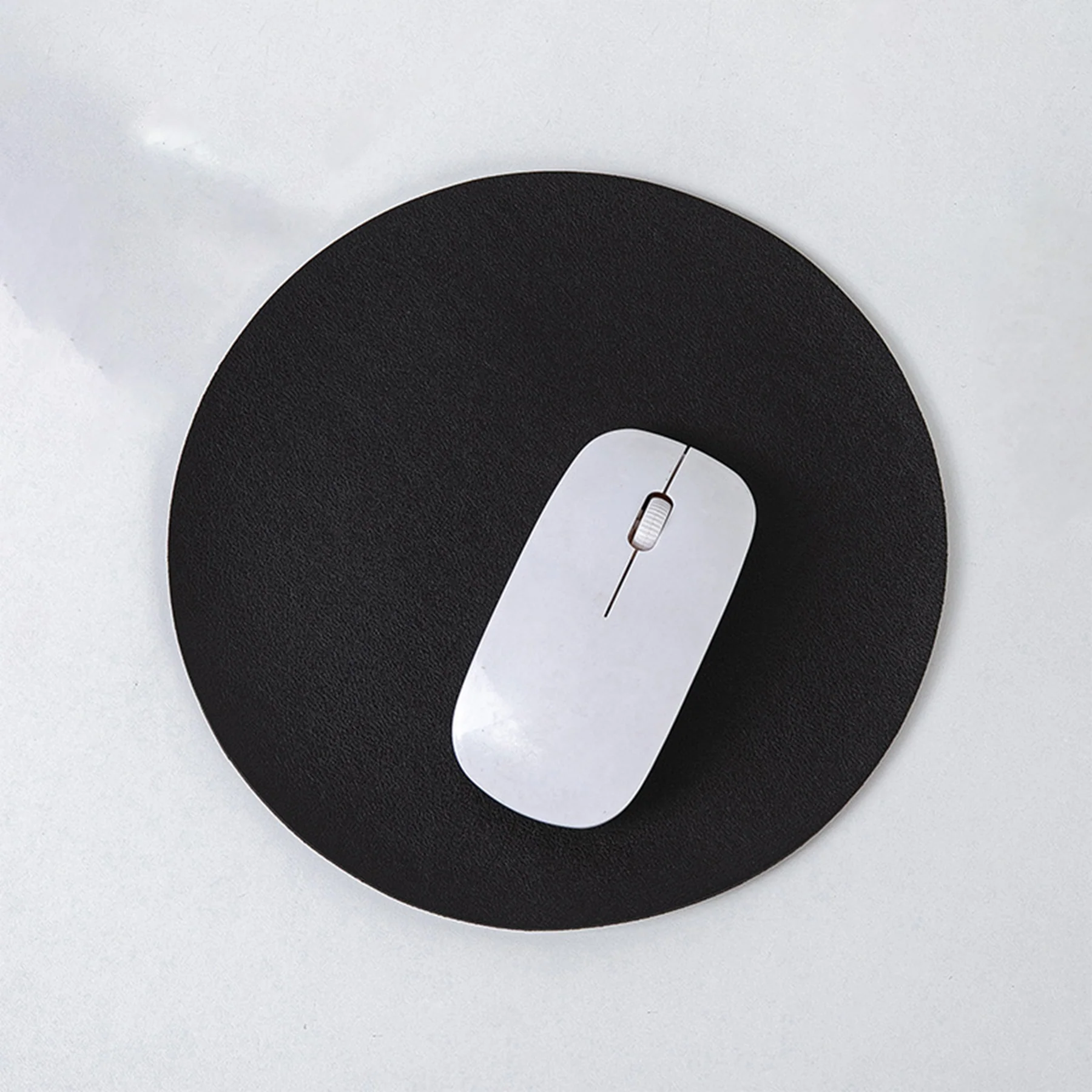 Round Pu Leather Non-Slip Mouse Pad