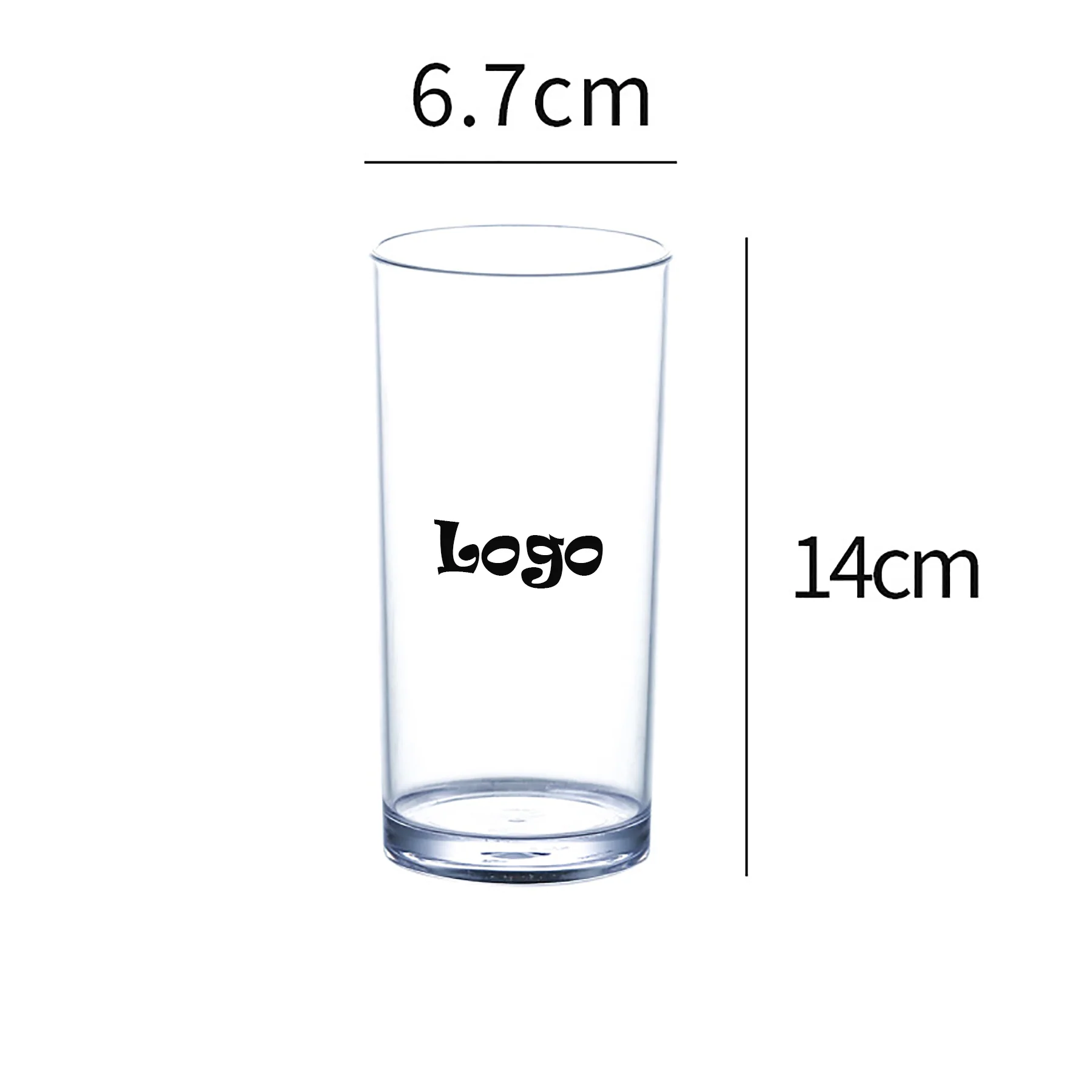 Acrylic Classic Clear Plastic Reusable Drinking Cup