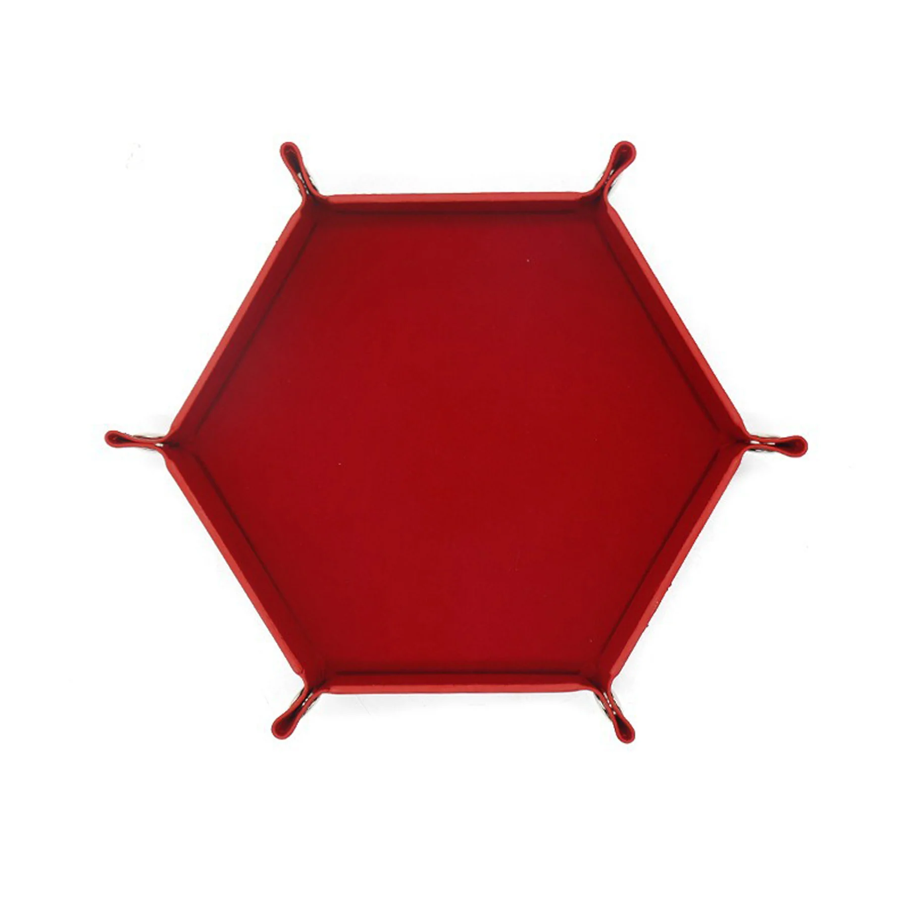 Hexagonal Velvet Dice Tray-Foldable Storage Case