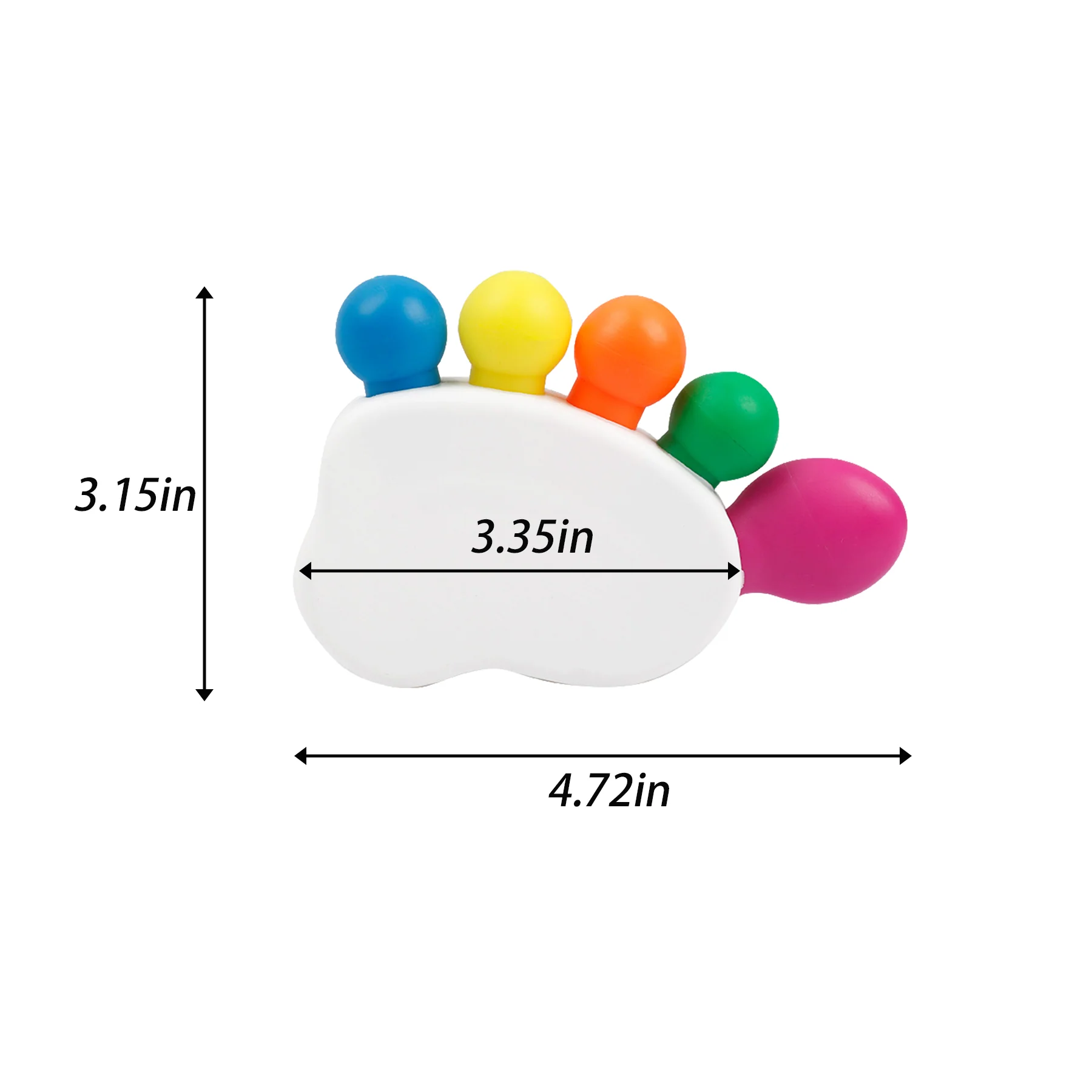 Foot-Shaped 5-Color Markers