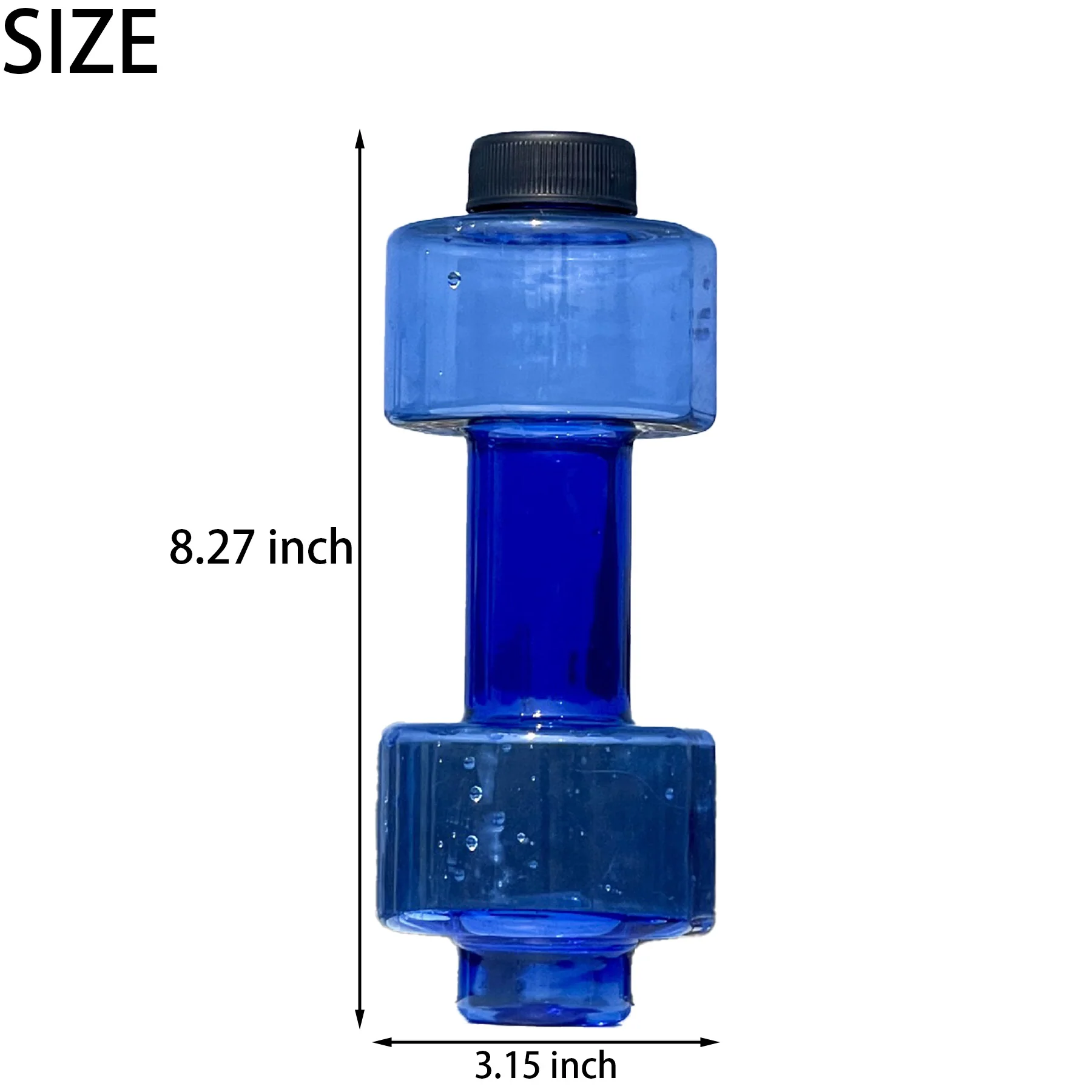 18Oz. Dumbbell Shaped Water Bottle
