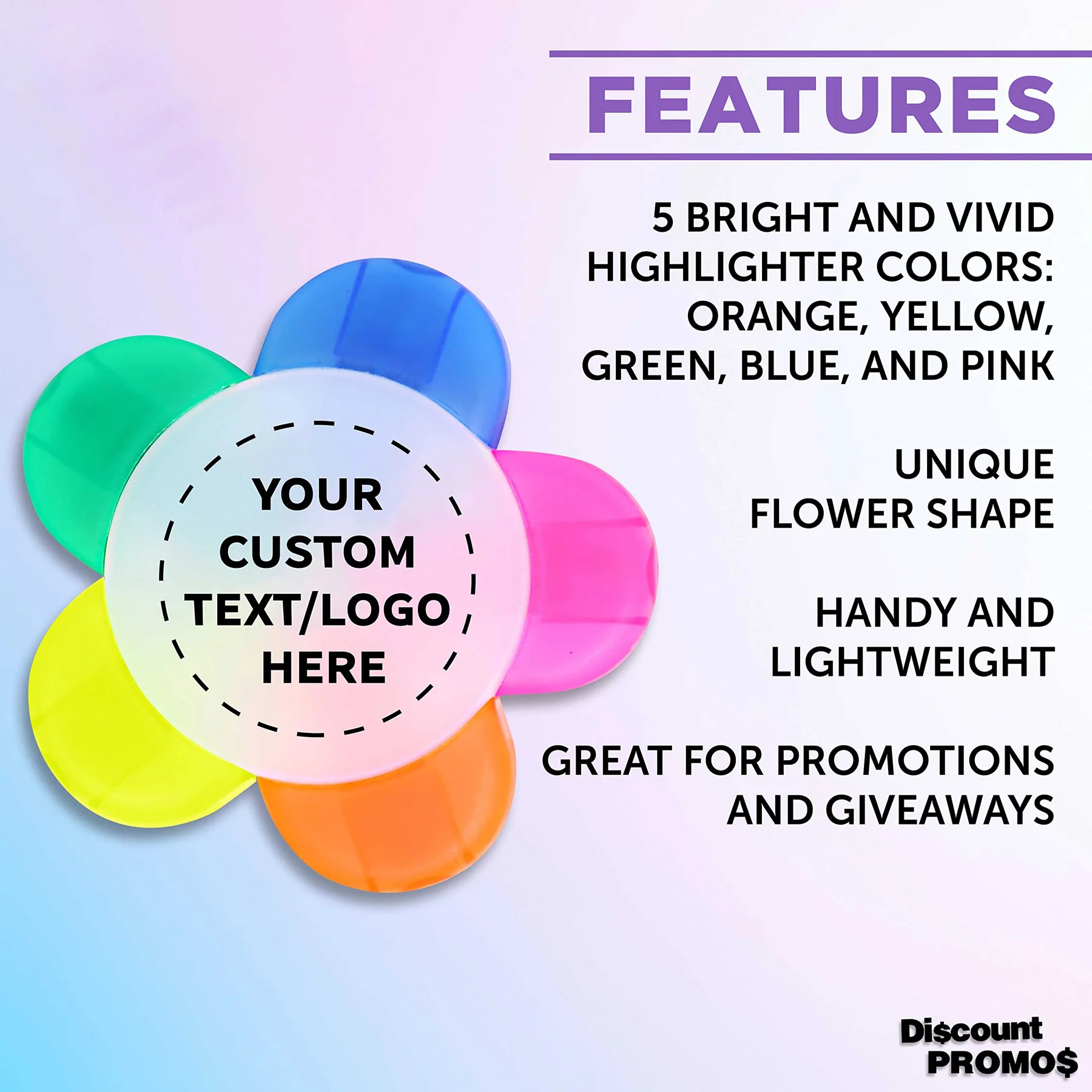 Flower Shape Highlighter  5-in-1 Colors