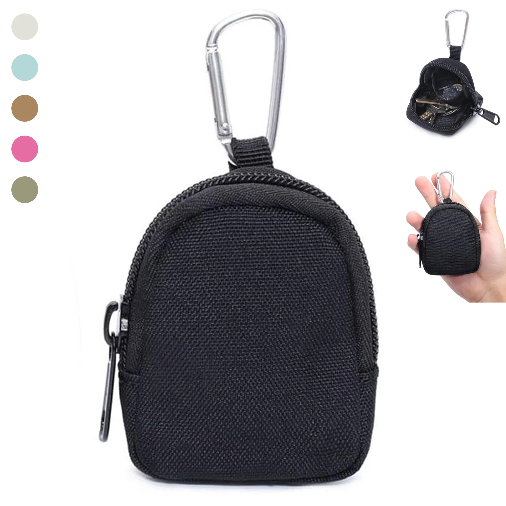 Mini Coin Purse With Carabiner