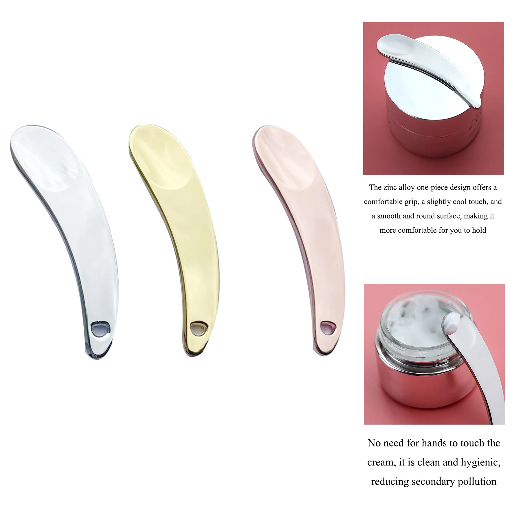 Reusable Crescent Moon Skin Care Spoon Beauty Scoop Spatula