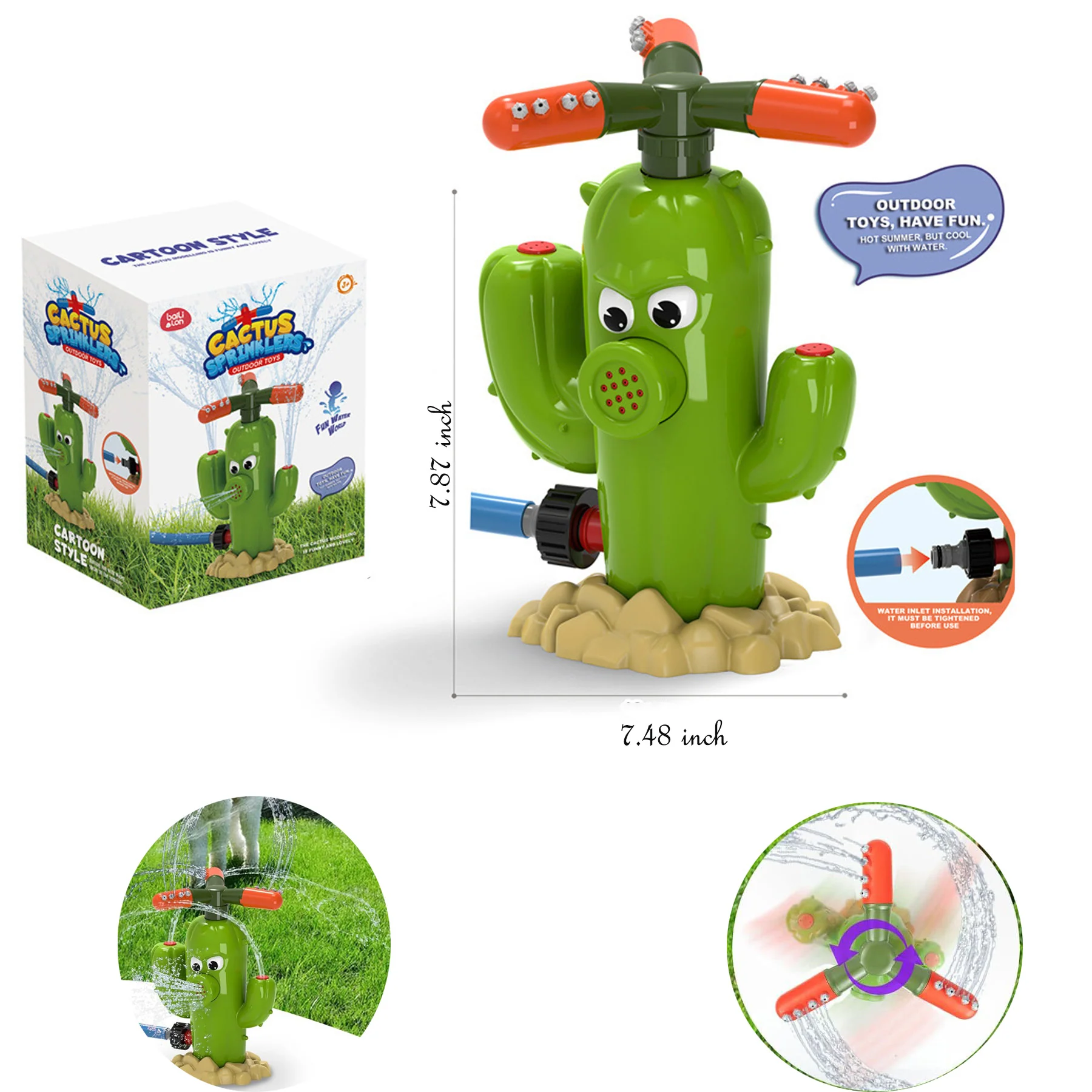 Cactus Kids Water Sprinkler Toy