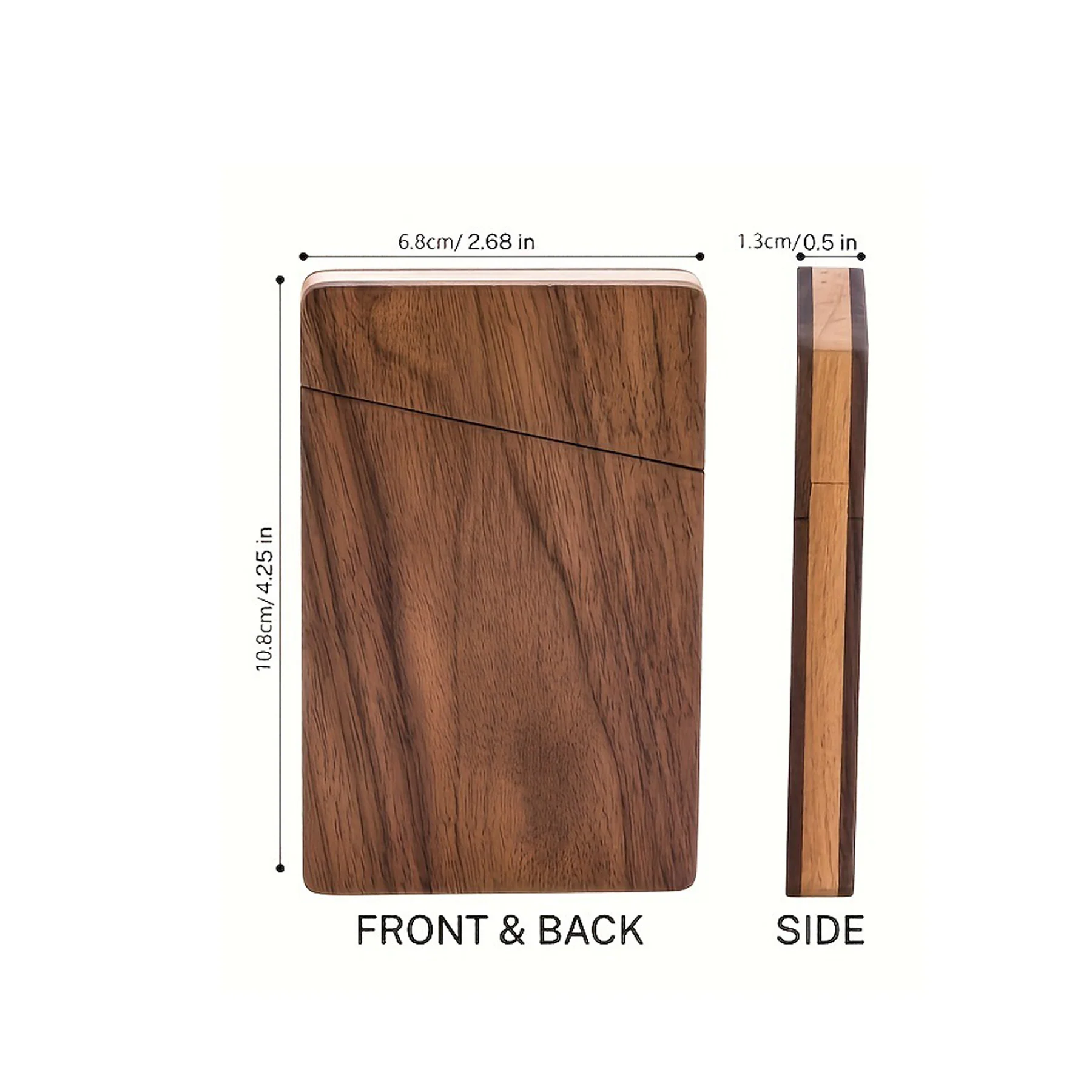 Magnetic Walnut Card Holder