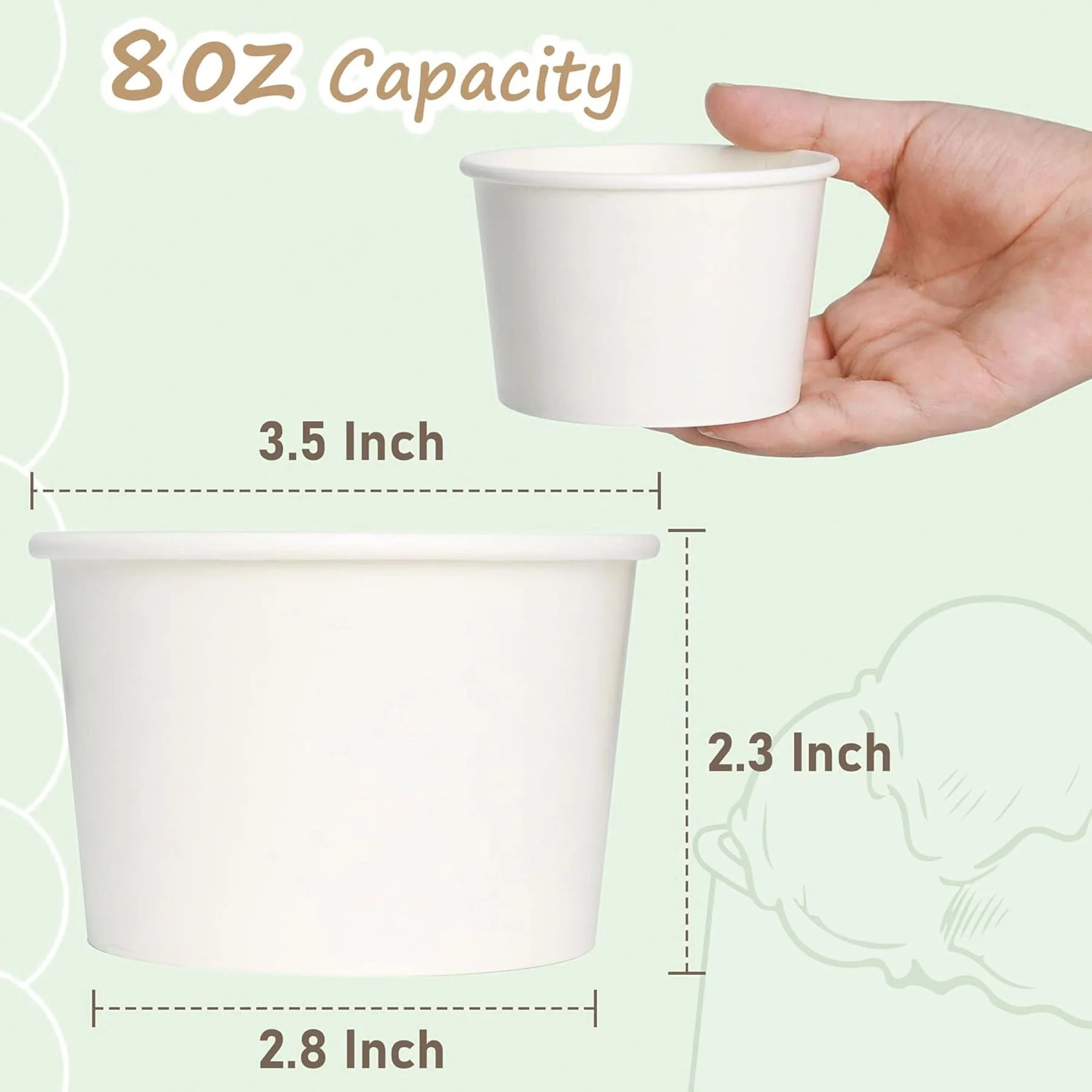 Custom Printed Ice Cream Paper Cup