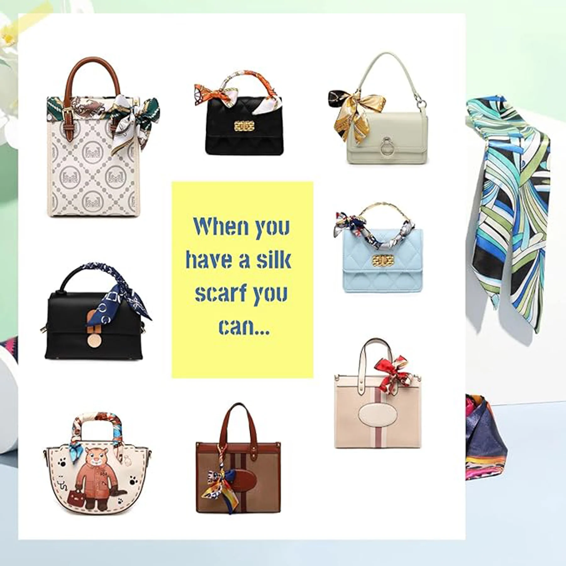 Silk Handbag Handle Ribbon