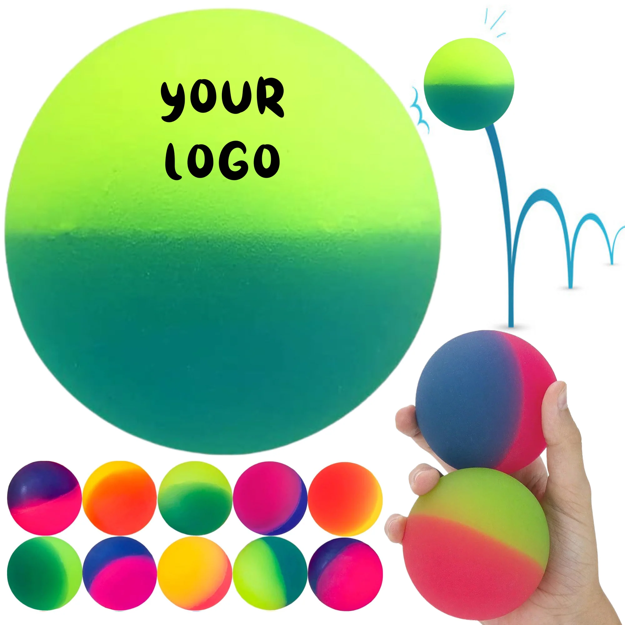 2.25" Jumbo Rubber Bouncy Ball Kids Toy