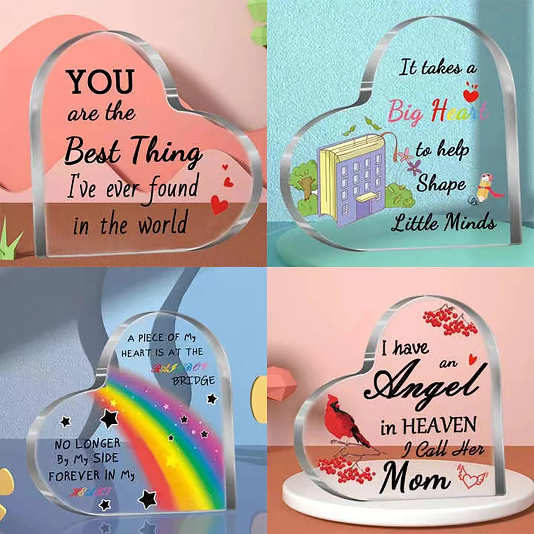 Transparent-Heart Shaped Acrylic Ornament
