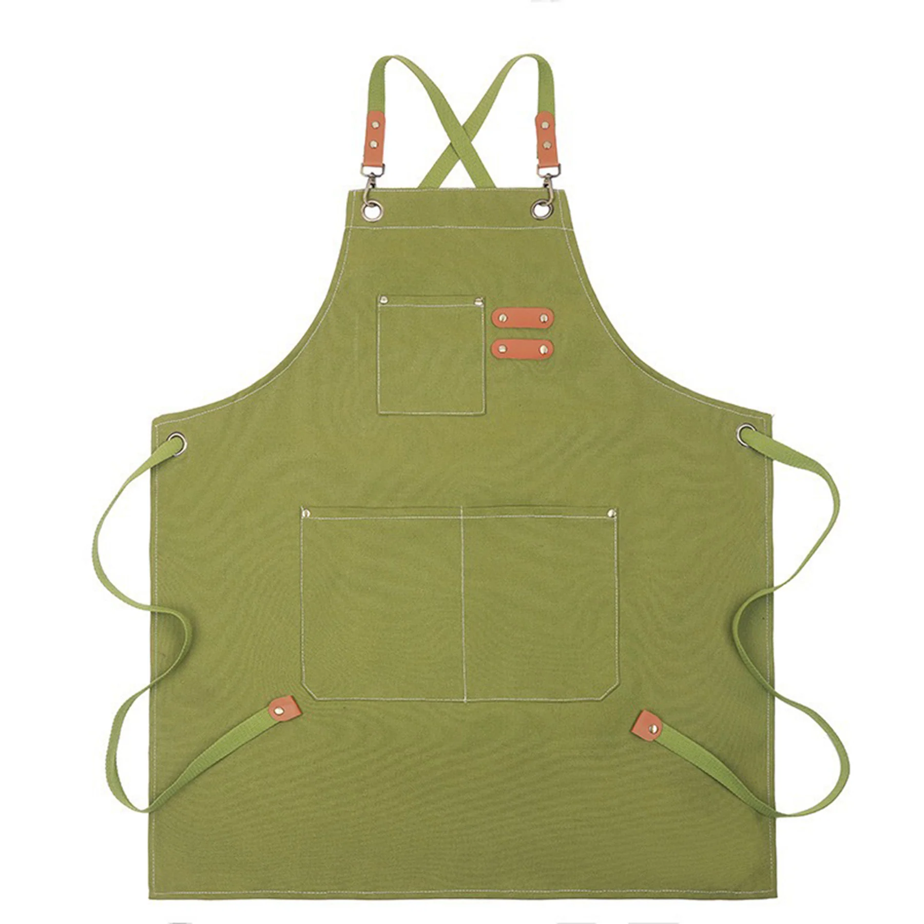 Baking Shop Work Canvas Apron With Adjustable Straps