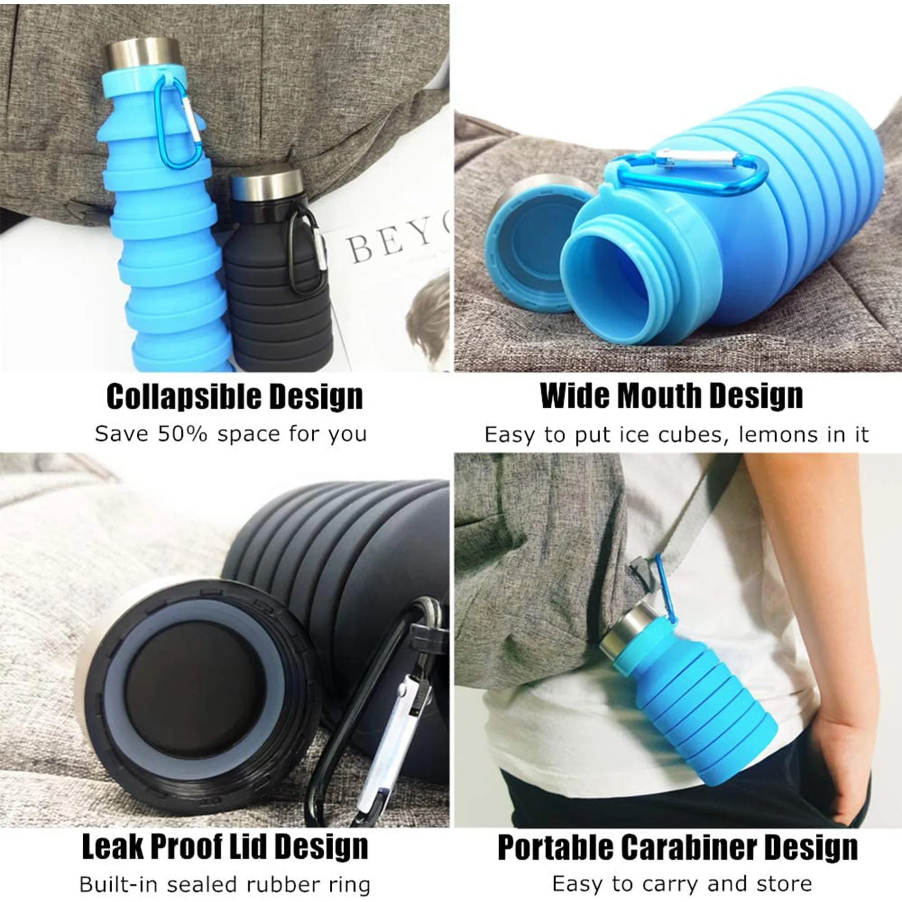 Silicone Folding Sports Water Cup