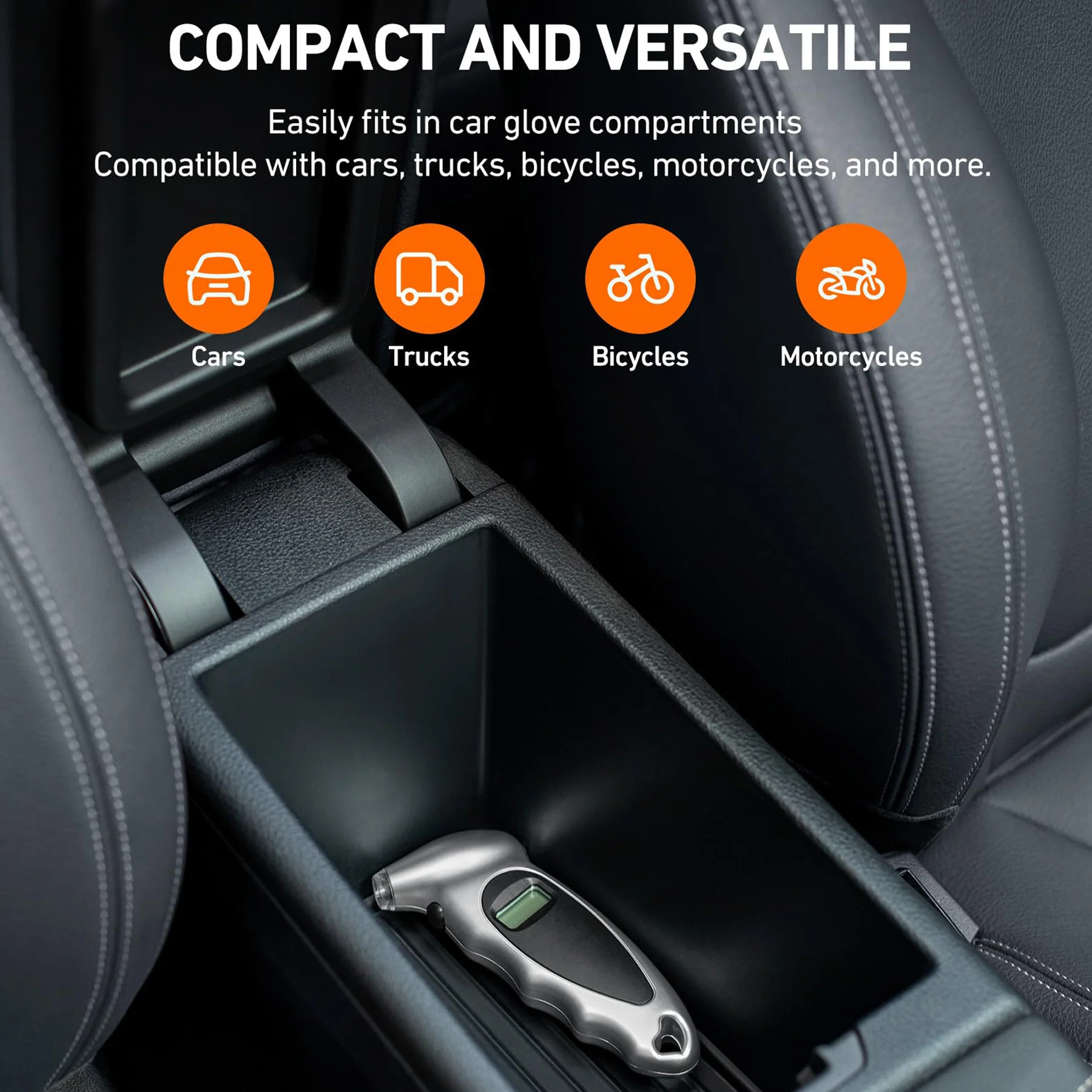 Digital Tire Pressure Gauge With Backlit Lcd