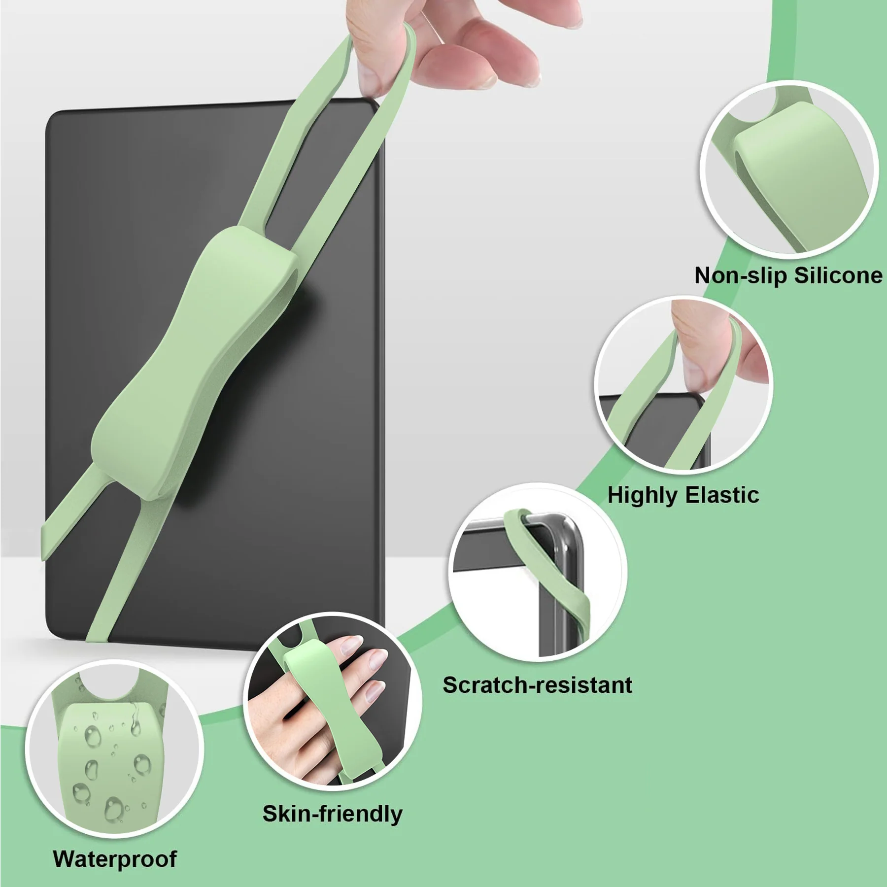 Silicone Elastic Reading Stand Hand Strap
