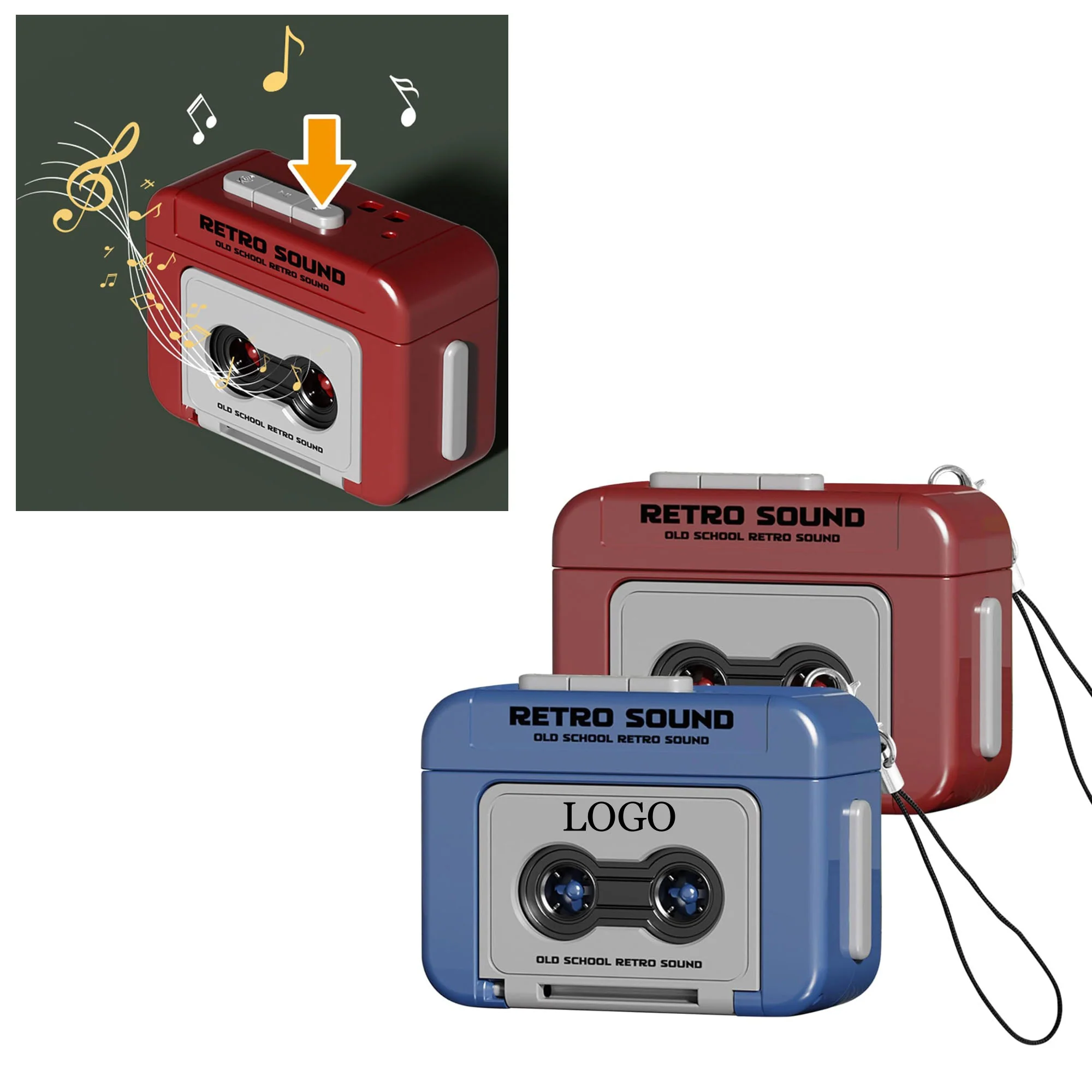 Creative Mini Tape Recorder Keychain