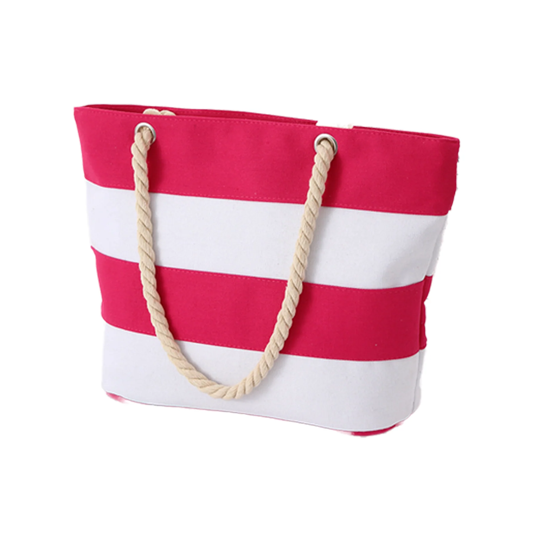 Thick Hemp Rope Striped Canvas Bag