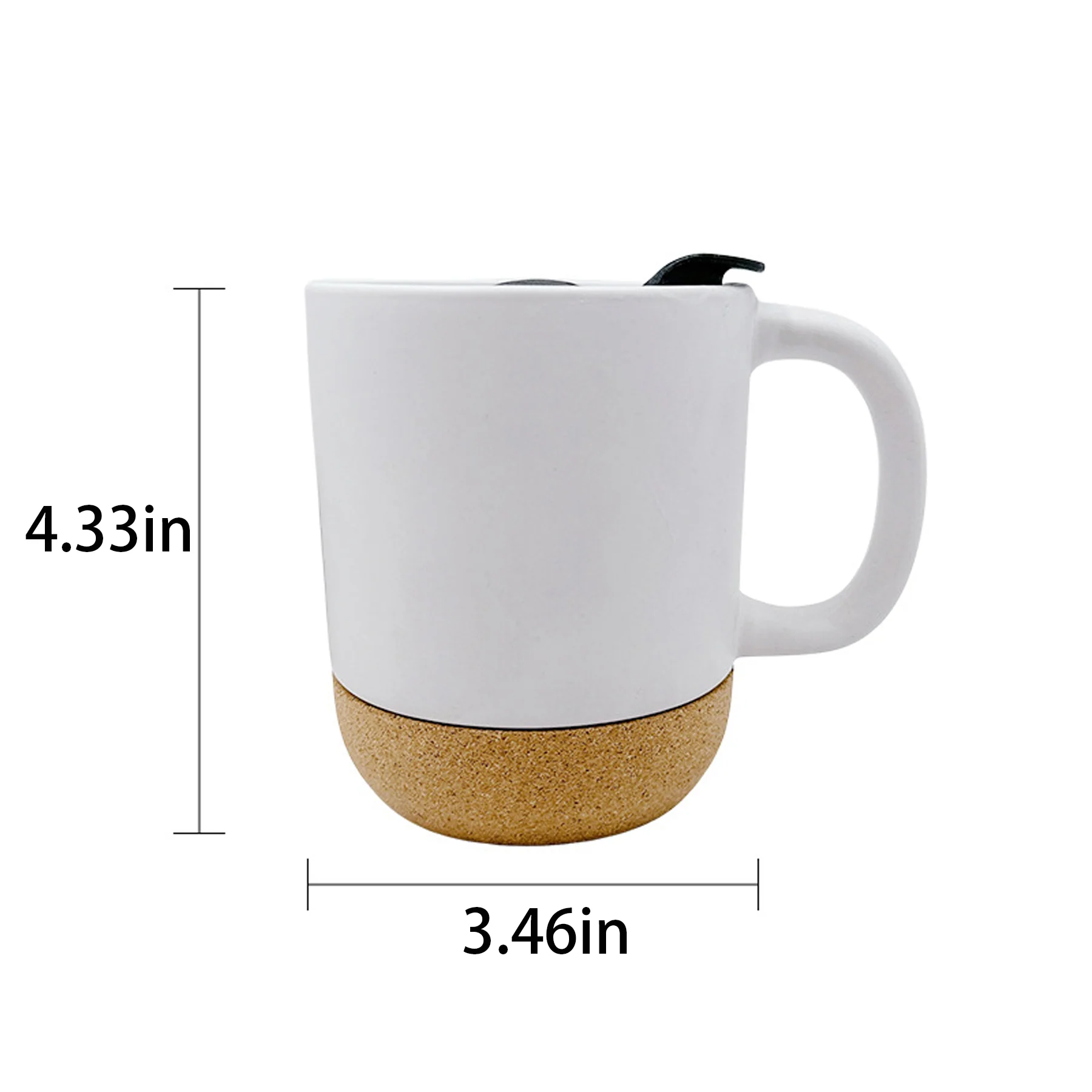 12 oz. Ceramic Mug with Cork Base