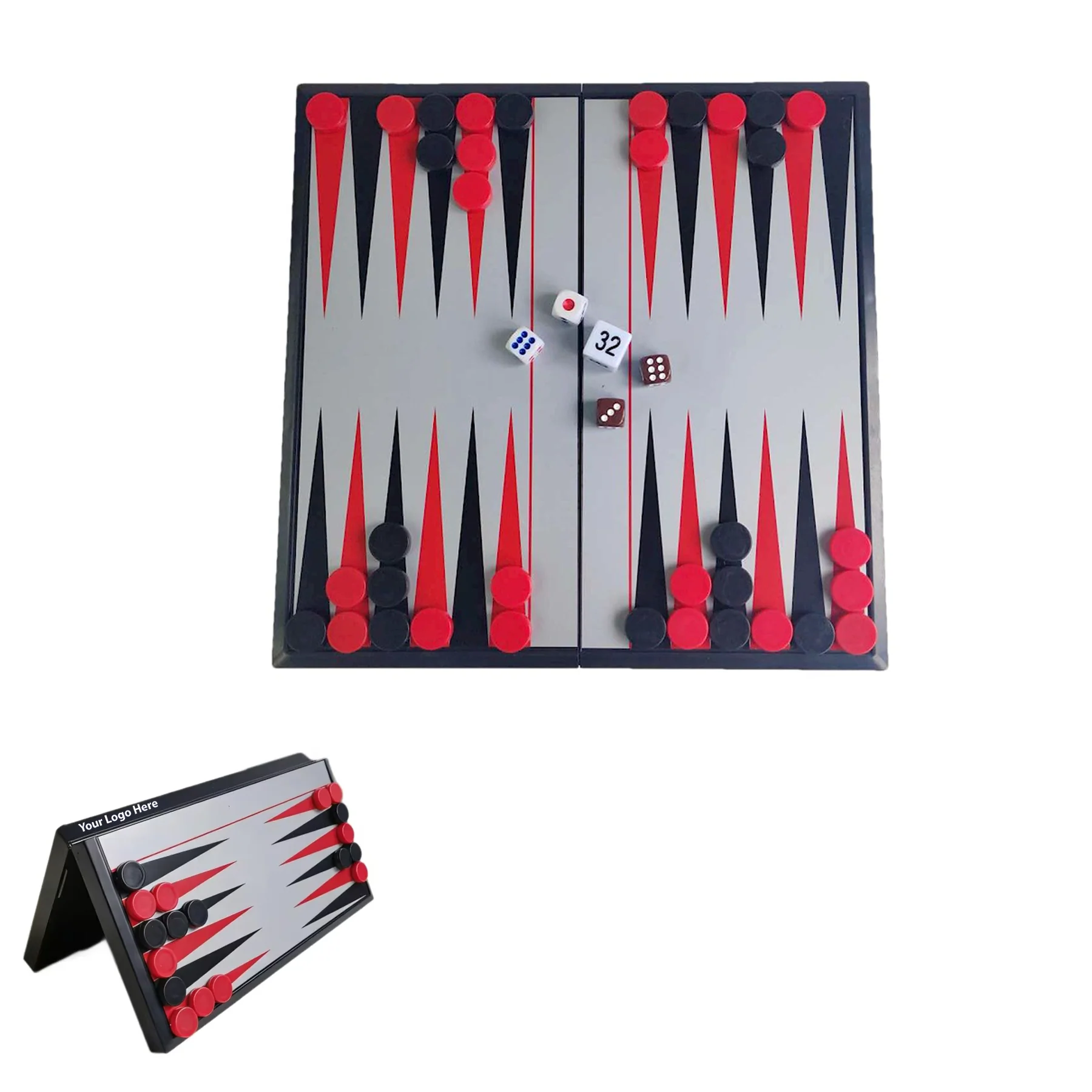 Portable Foldable Magnetic Backgammon Set