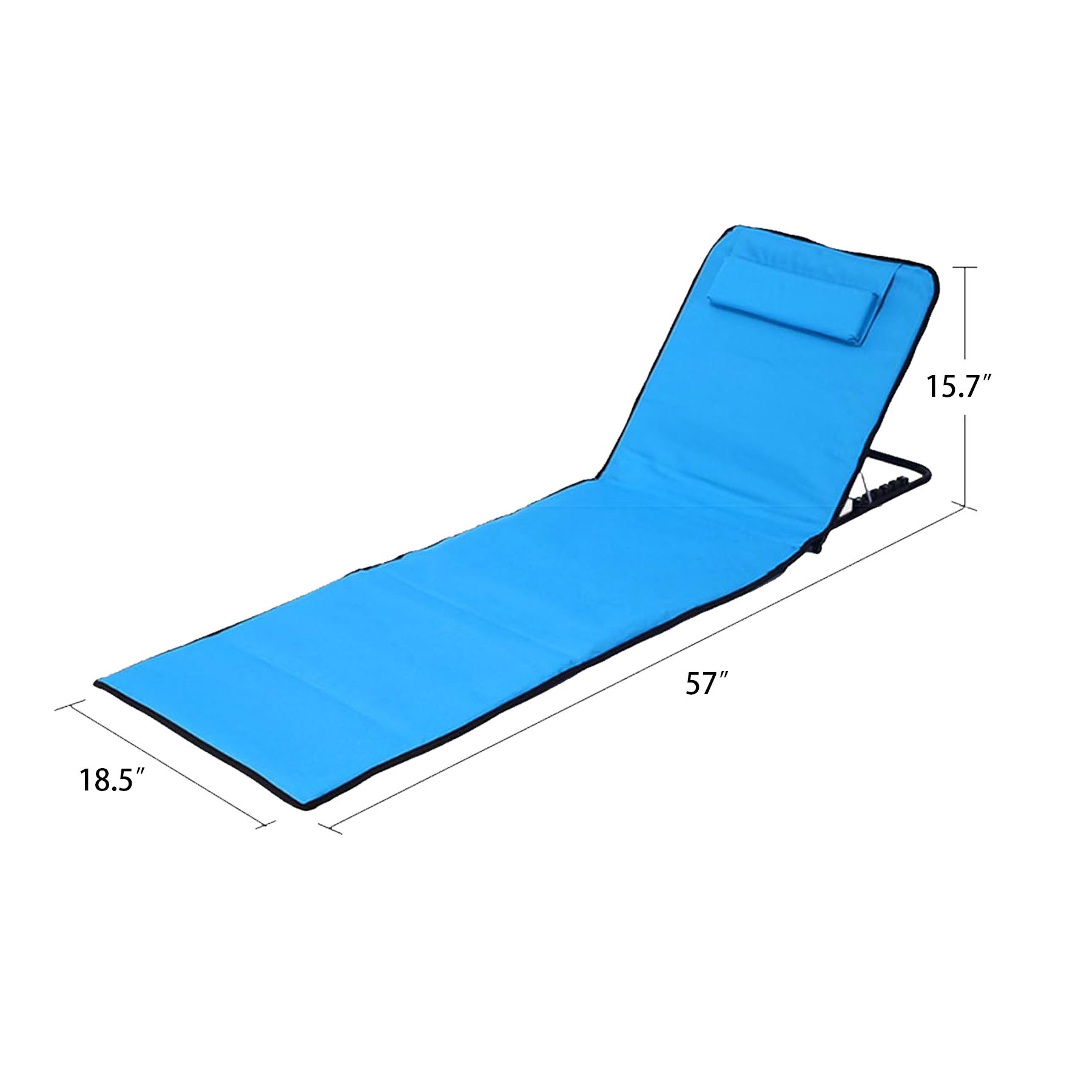 5-Position Adjustable Folding Beach Lounge Chair