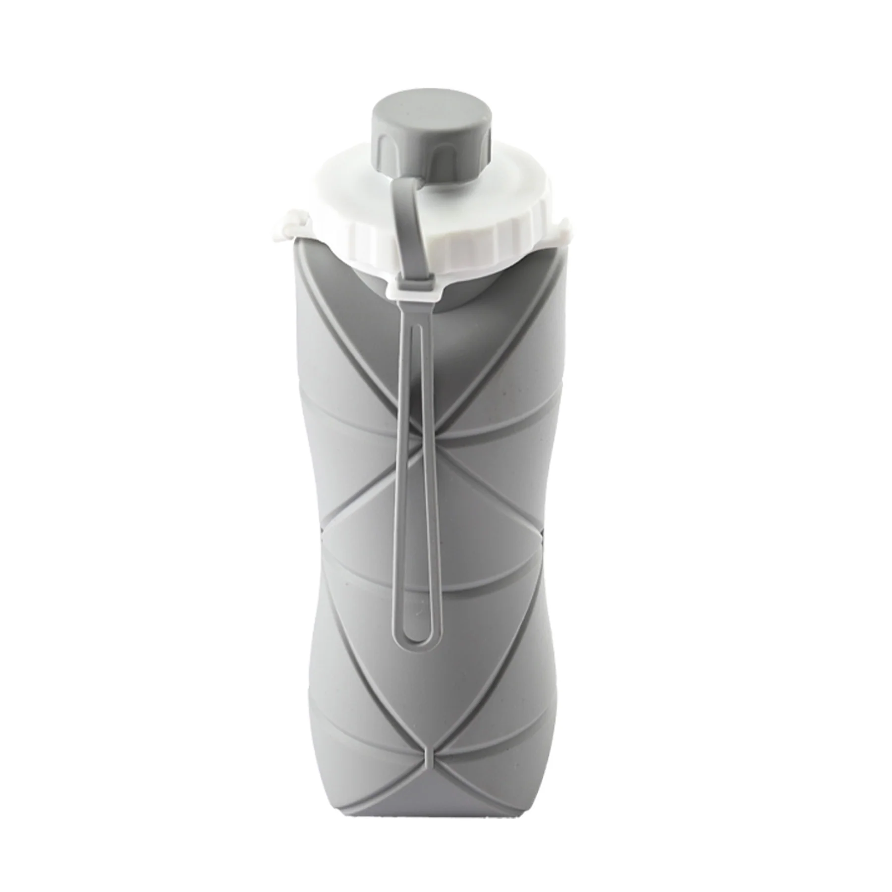 20 Oz. Collapsible Silicone Foldable Water Bottle with Straw