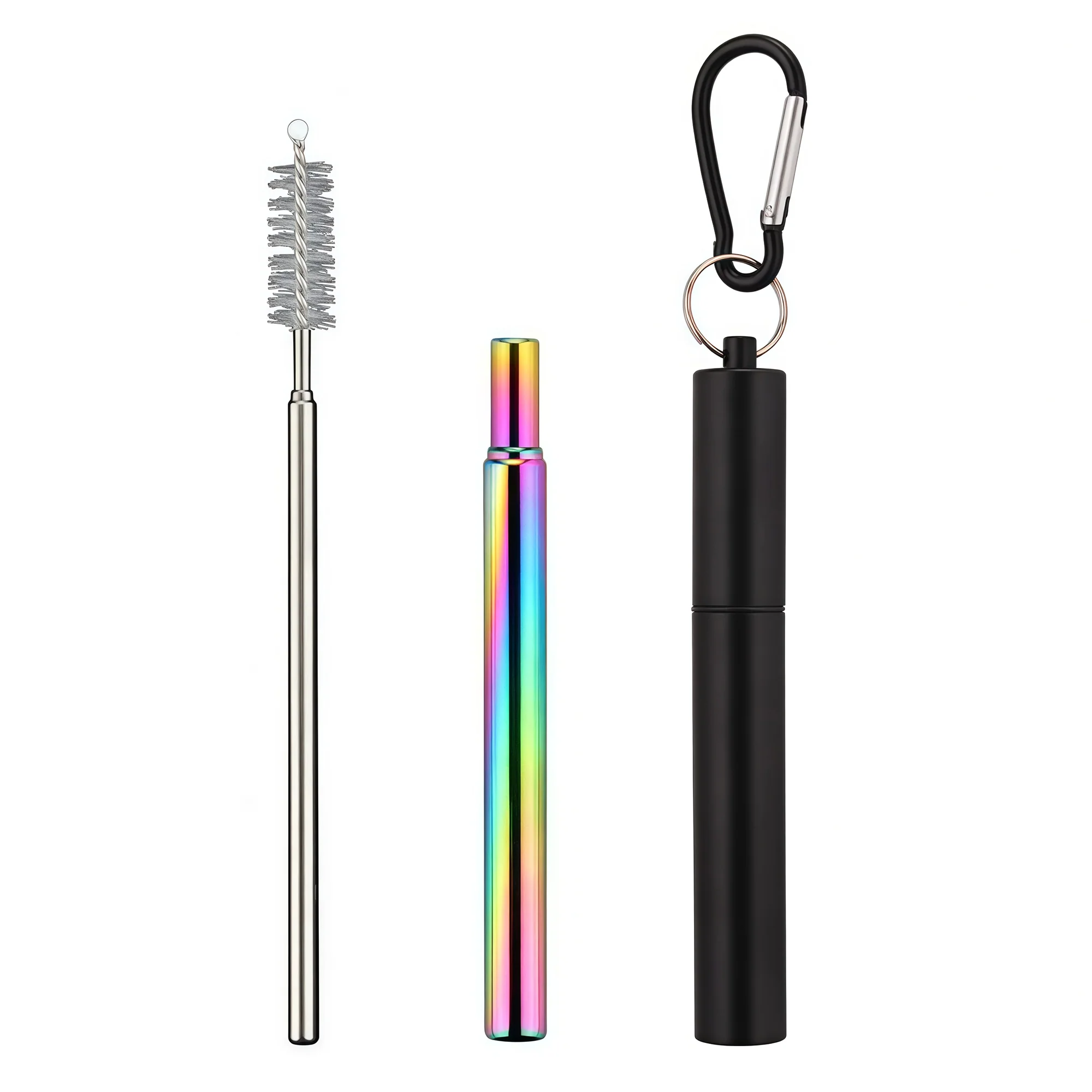 Stainless Steel Telescopic Straw Set