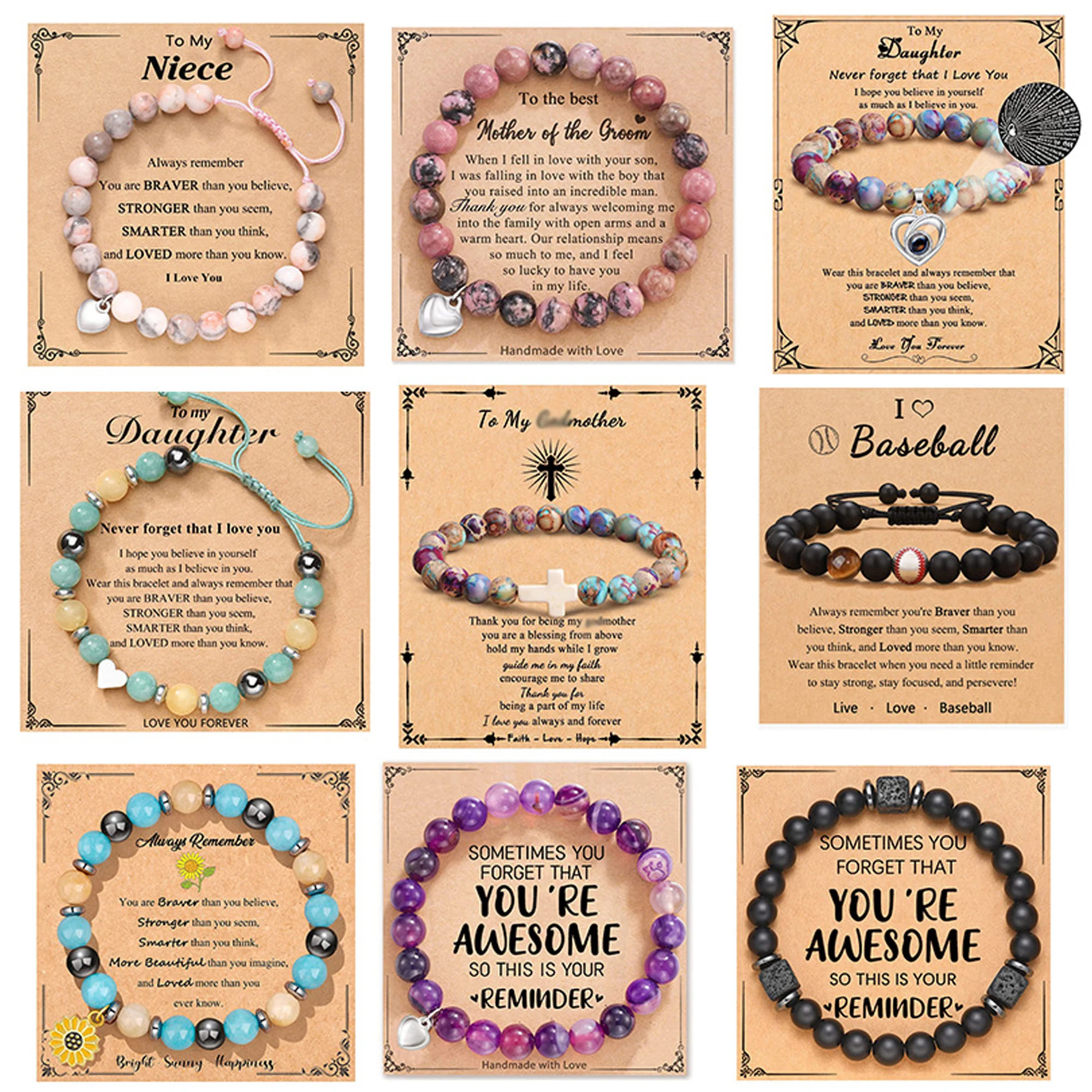 Natural Stone Beaded Bracelet