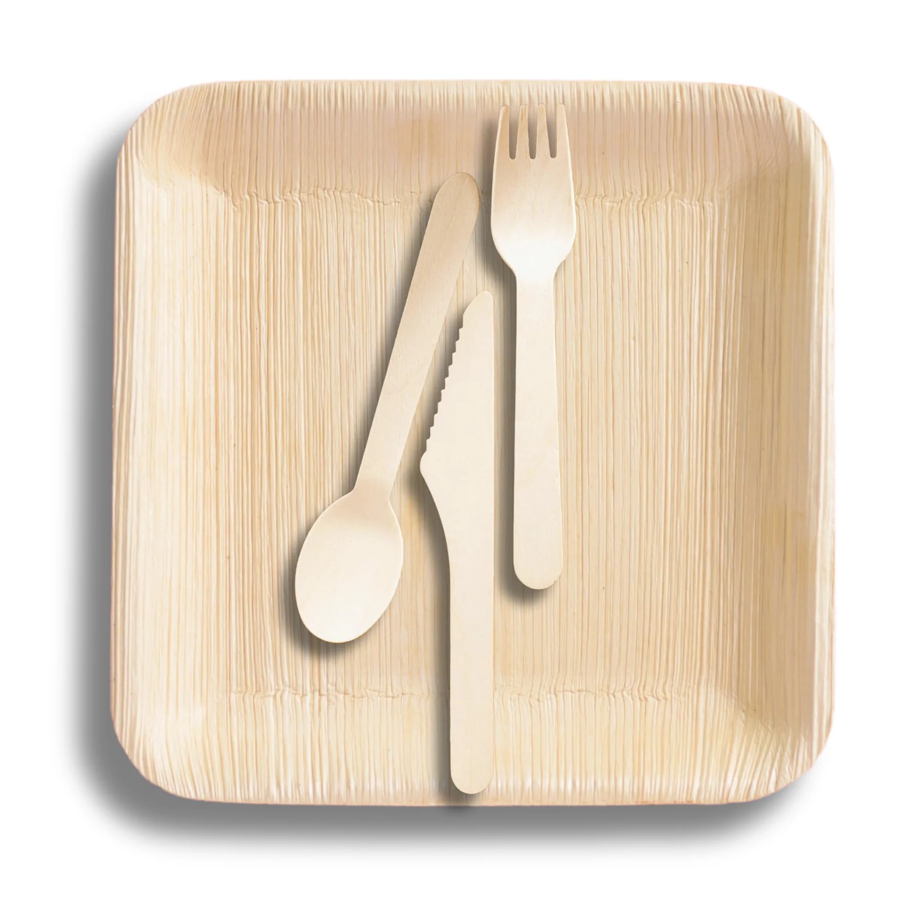 6" Palm Leaf Bamboo Plates