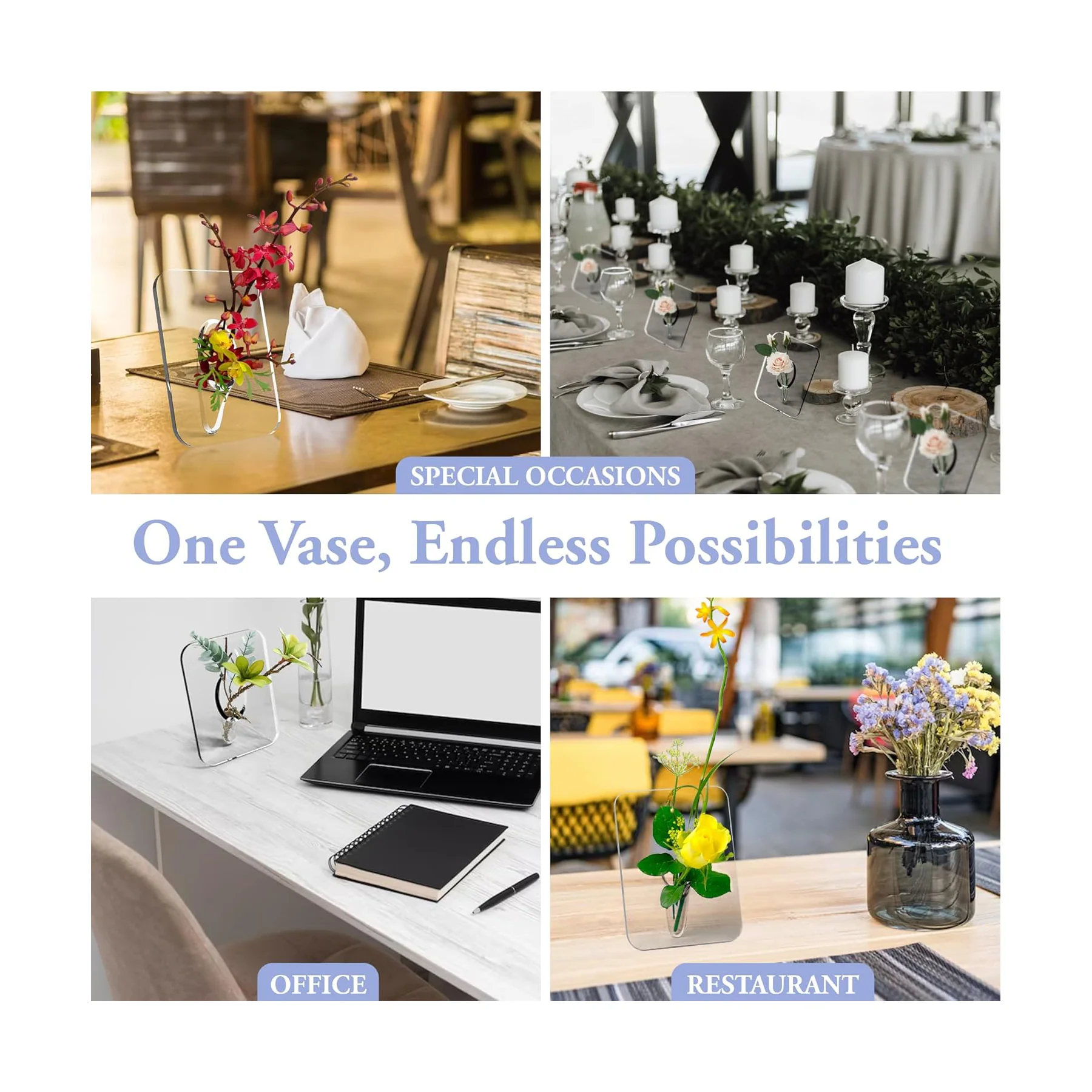 Clear Acrylic Flower Vase