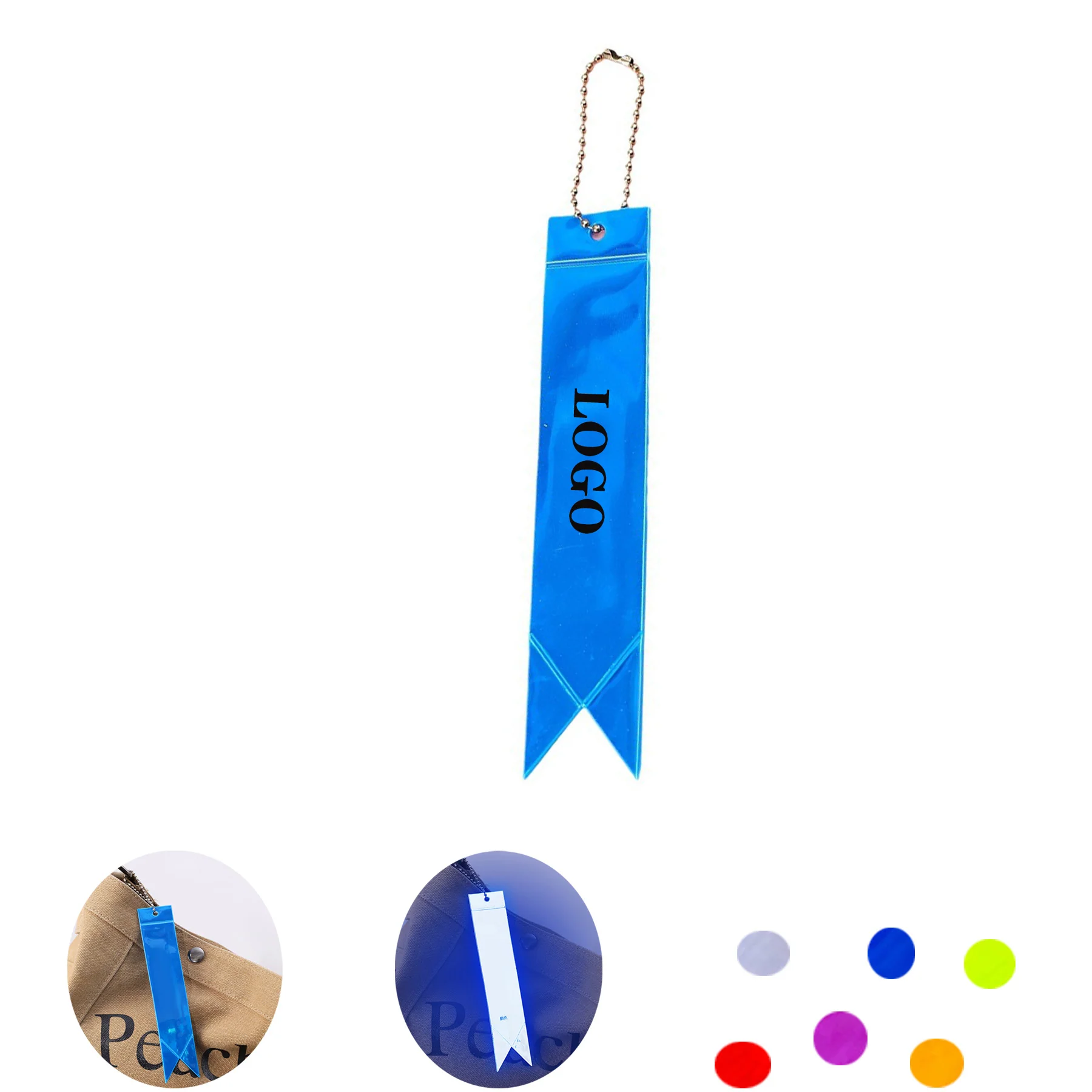 Reflective Safety Tag Keychain