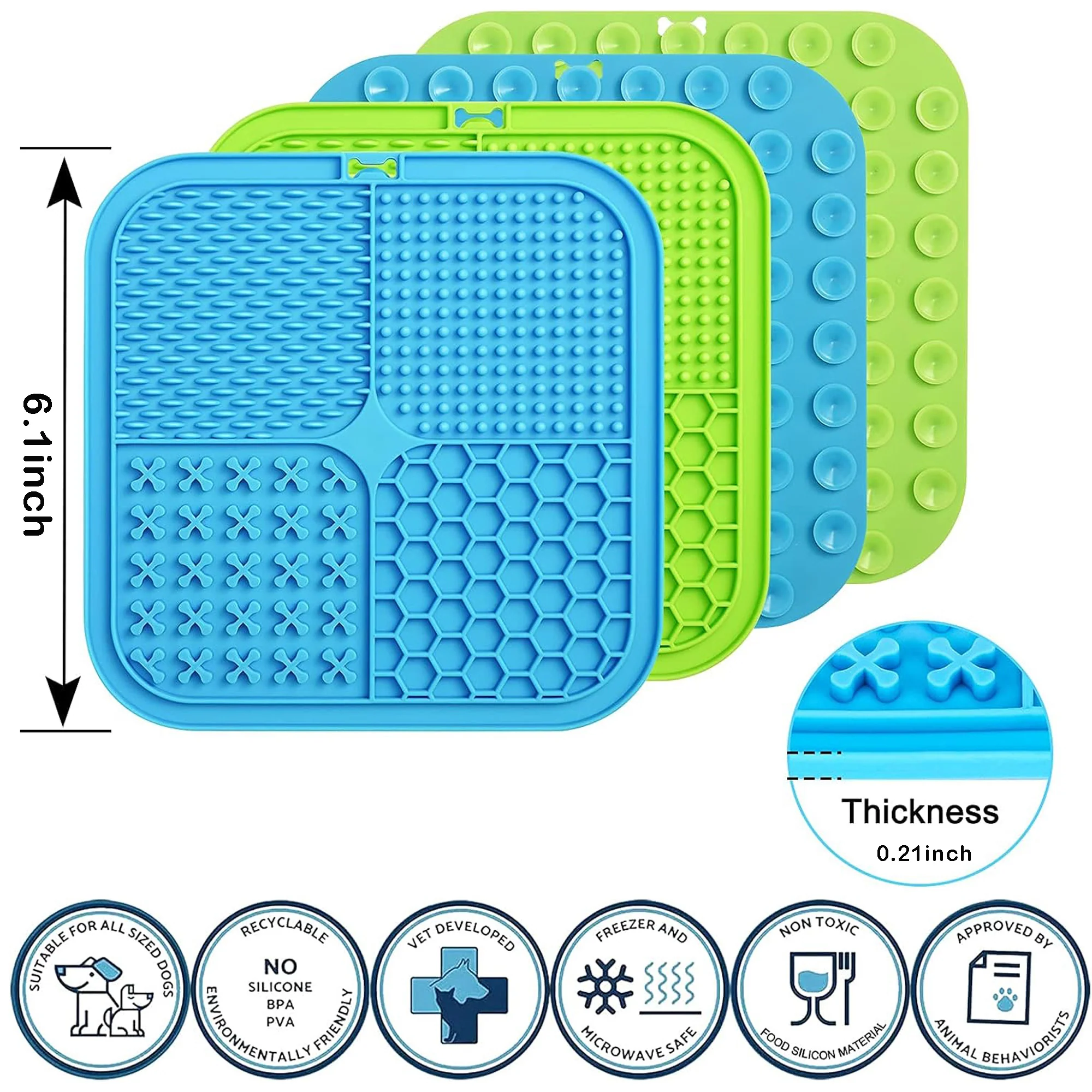 Silicone Sucker Pet Slow Feeder Treat Mat Licking Pad
